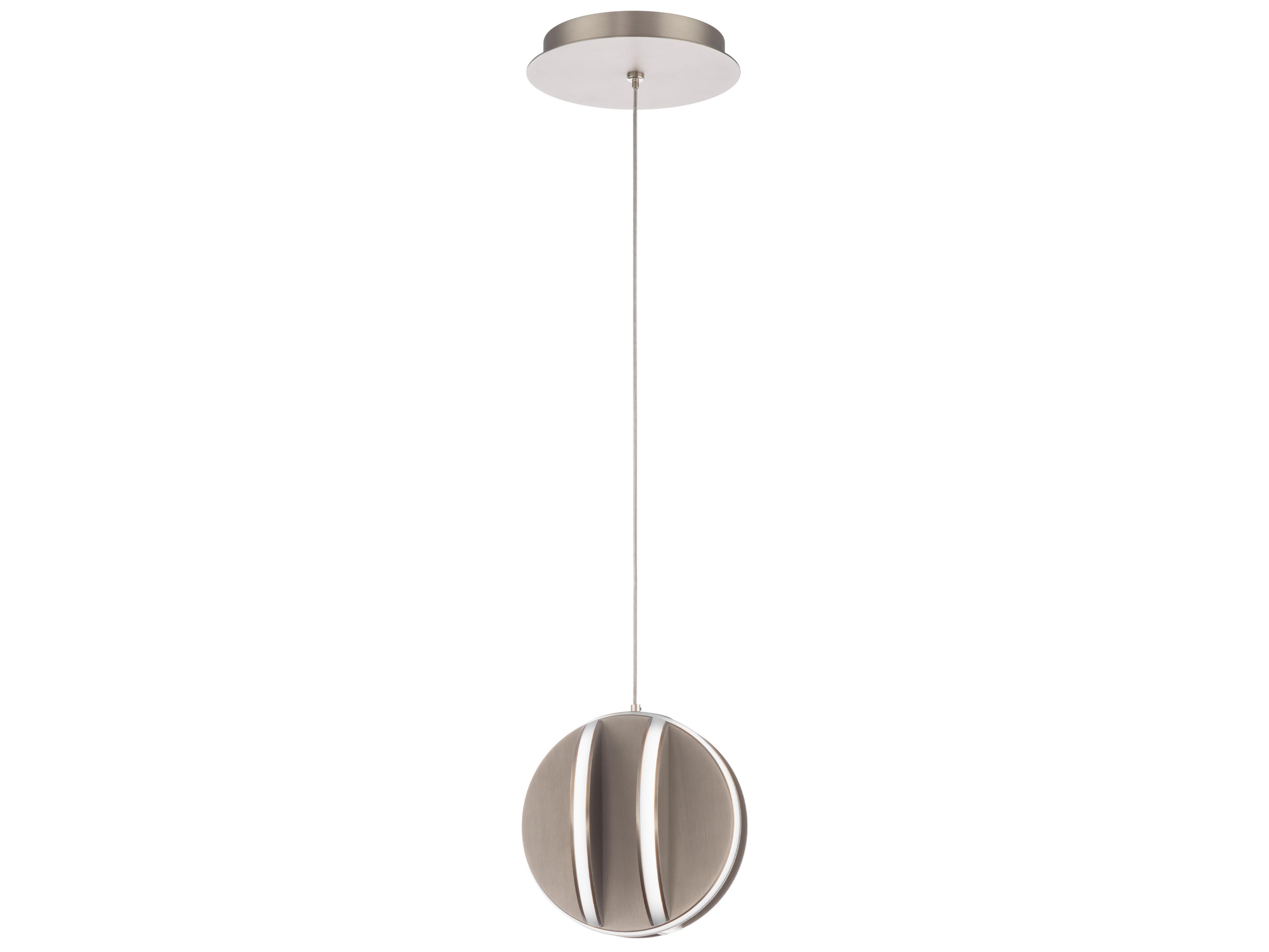 Modern Forms Carillion 1-Light Brushed Nickel LED Globe Mini Pendant