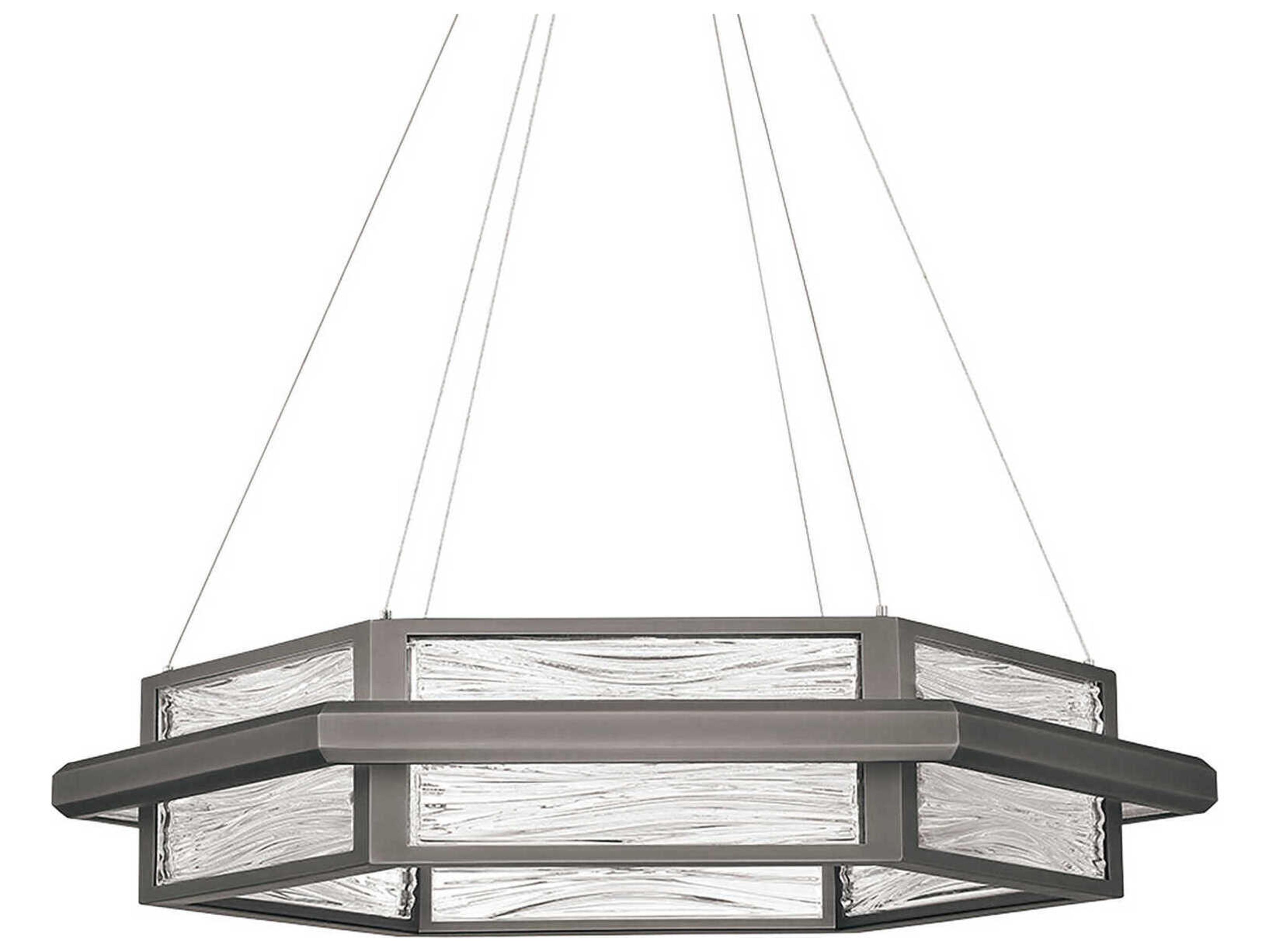 Modern Forms Atlantis 1-Light Antique Nickel Glass LED Pendant