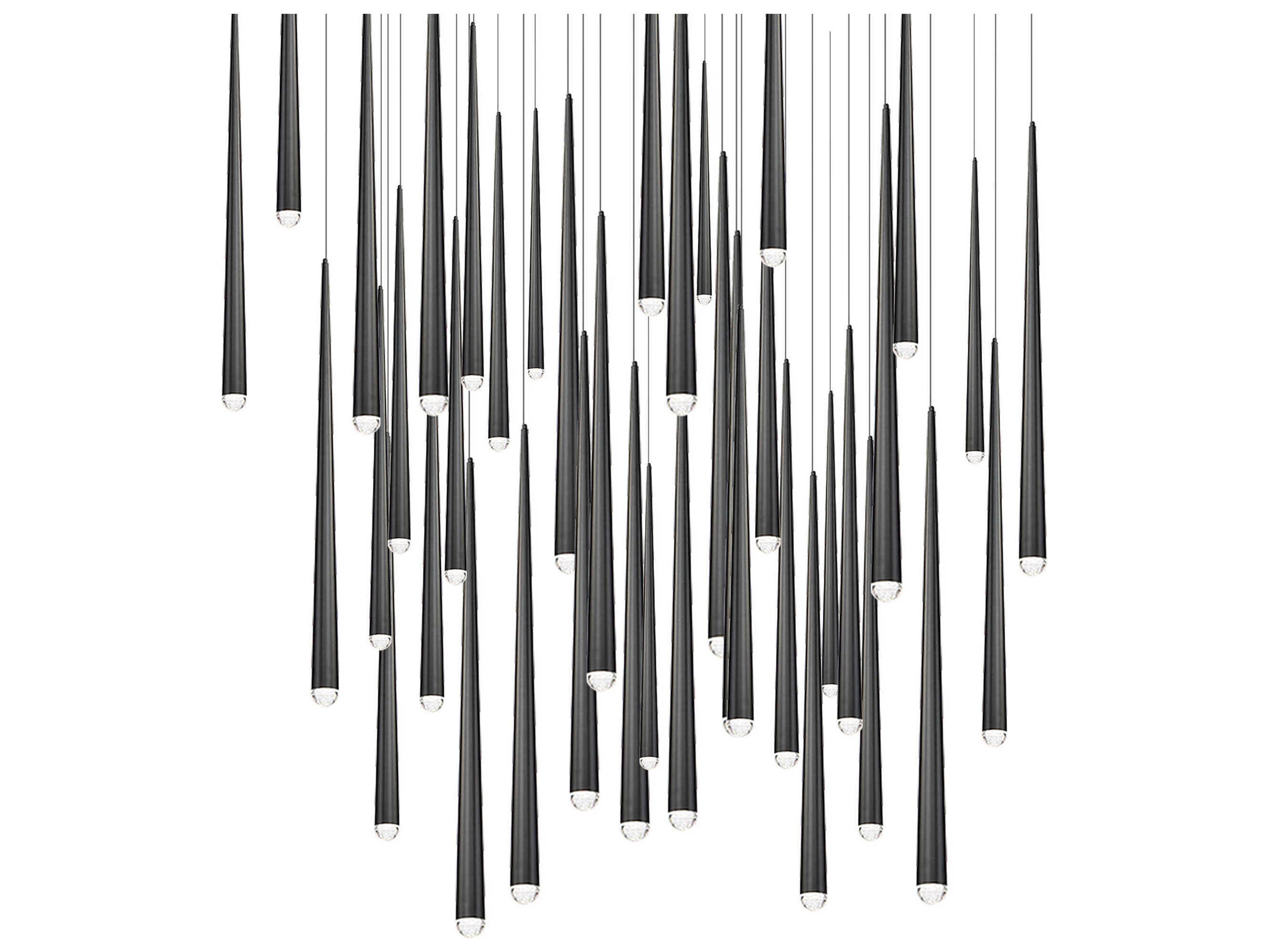 Modern Forms Cascade 41-Light Black Linear Pendant