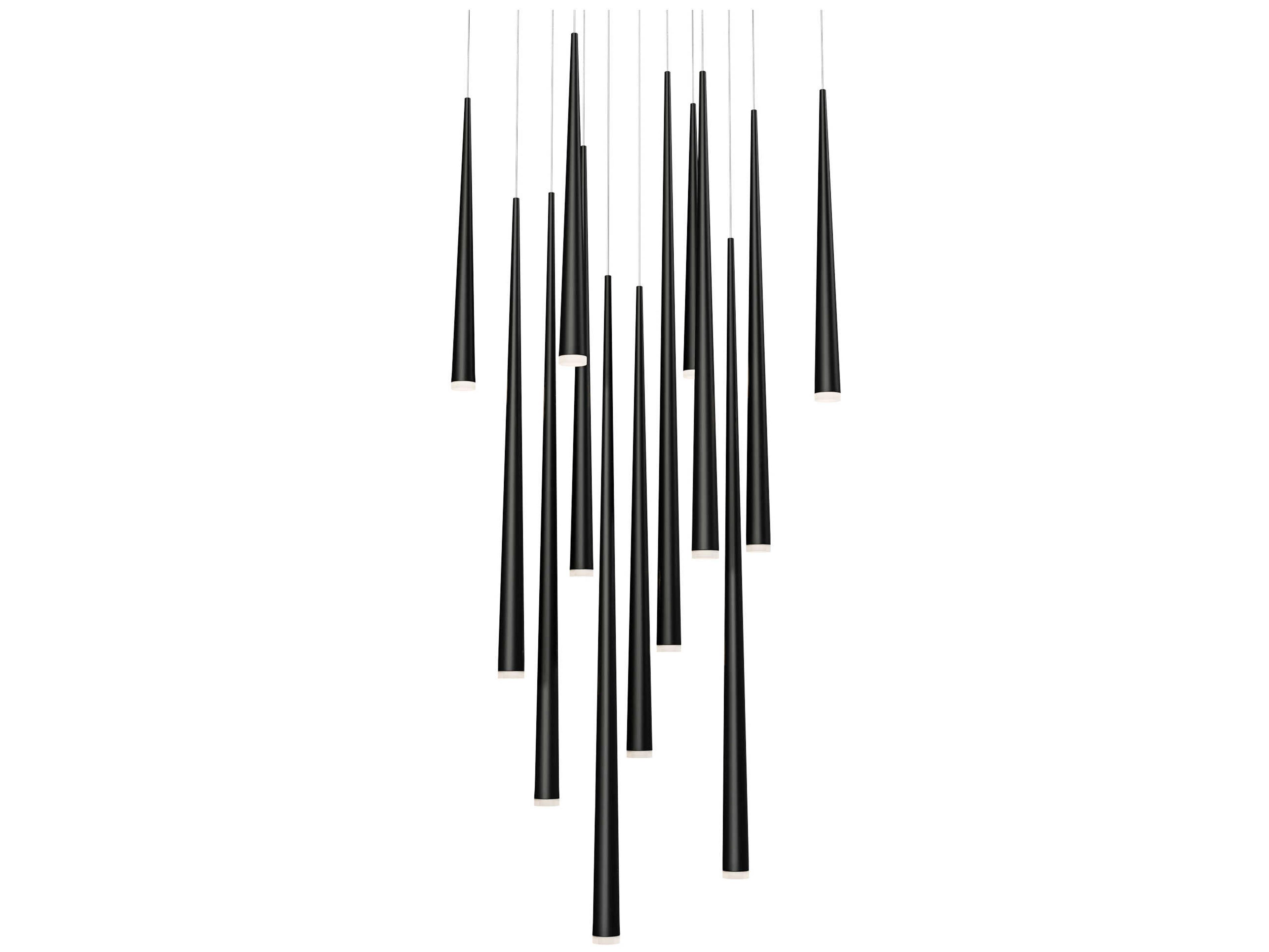 Modern Forms Cascade 13-Light Black Linear Pendant