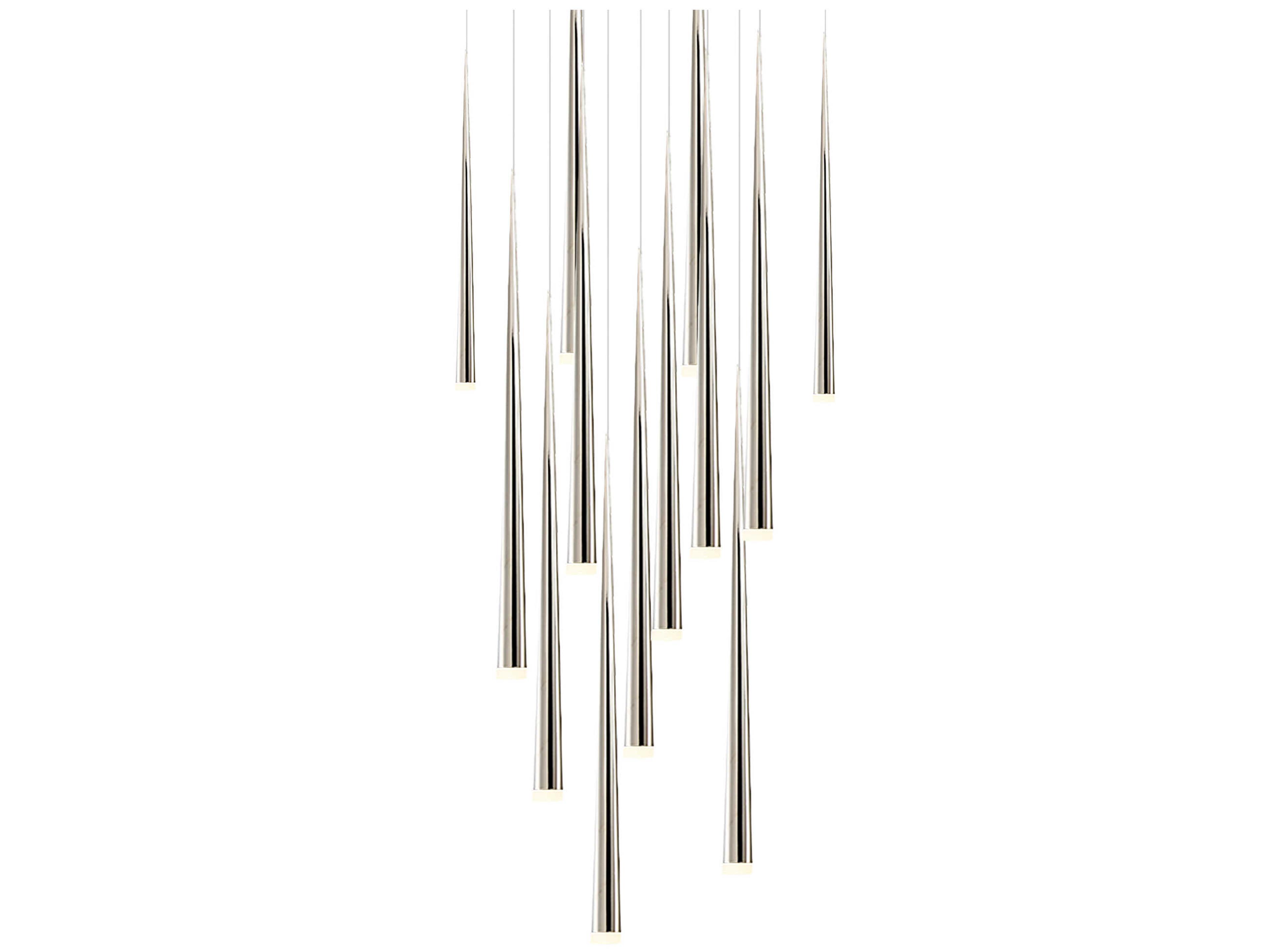 Modern Forms Cascade 13-Light Polished Nickel Linear Pendant