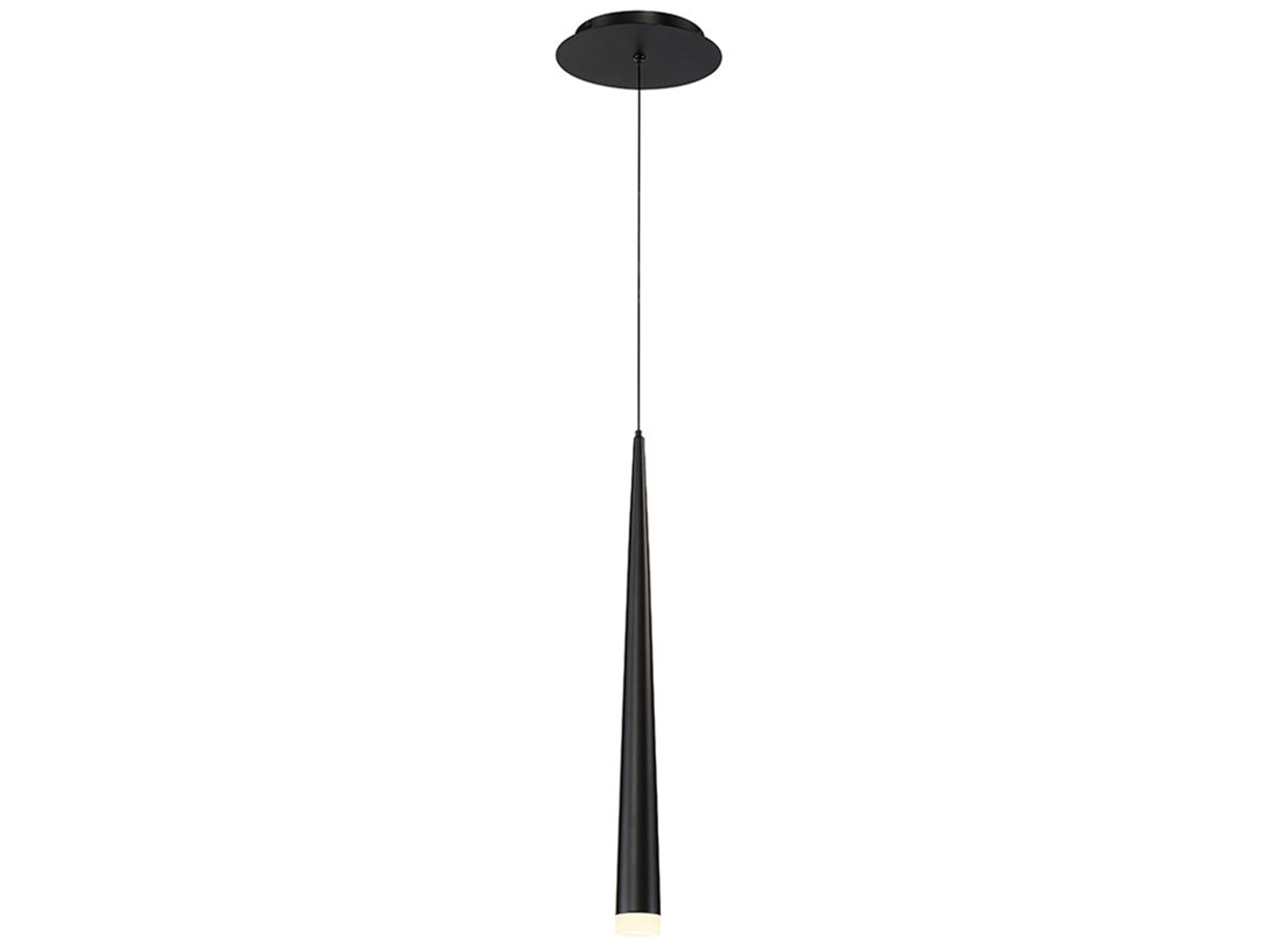 Modern Forms Cascade 1-Light Black Glass LED Mini Pendant