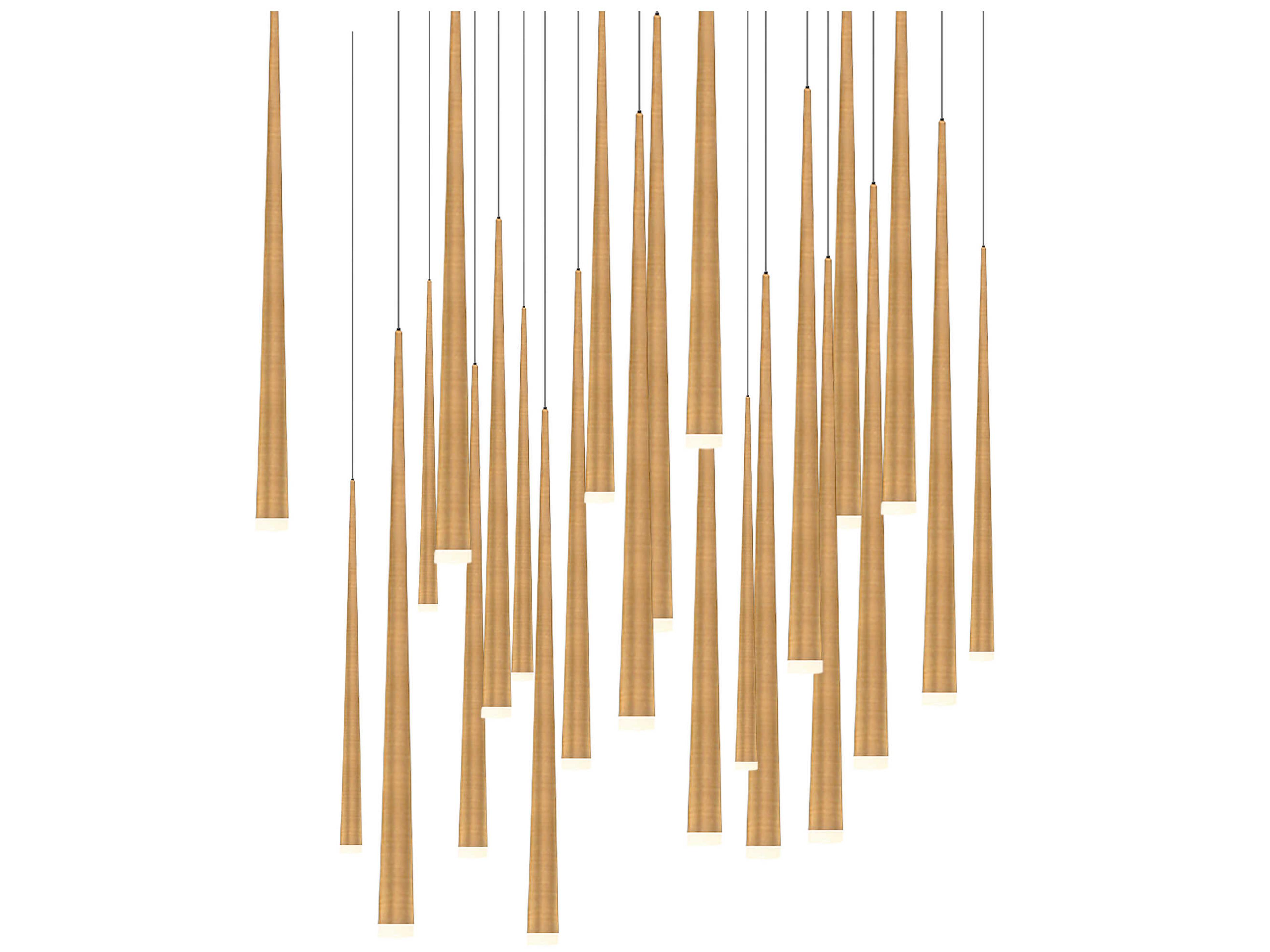Modern Forms Cascade 25-Light Aged Brass Linear Pendant