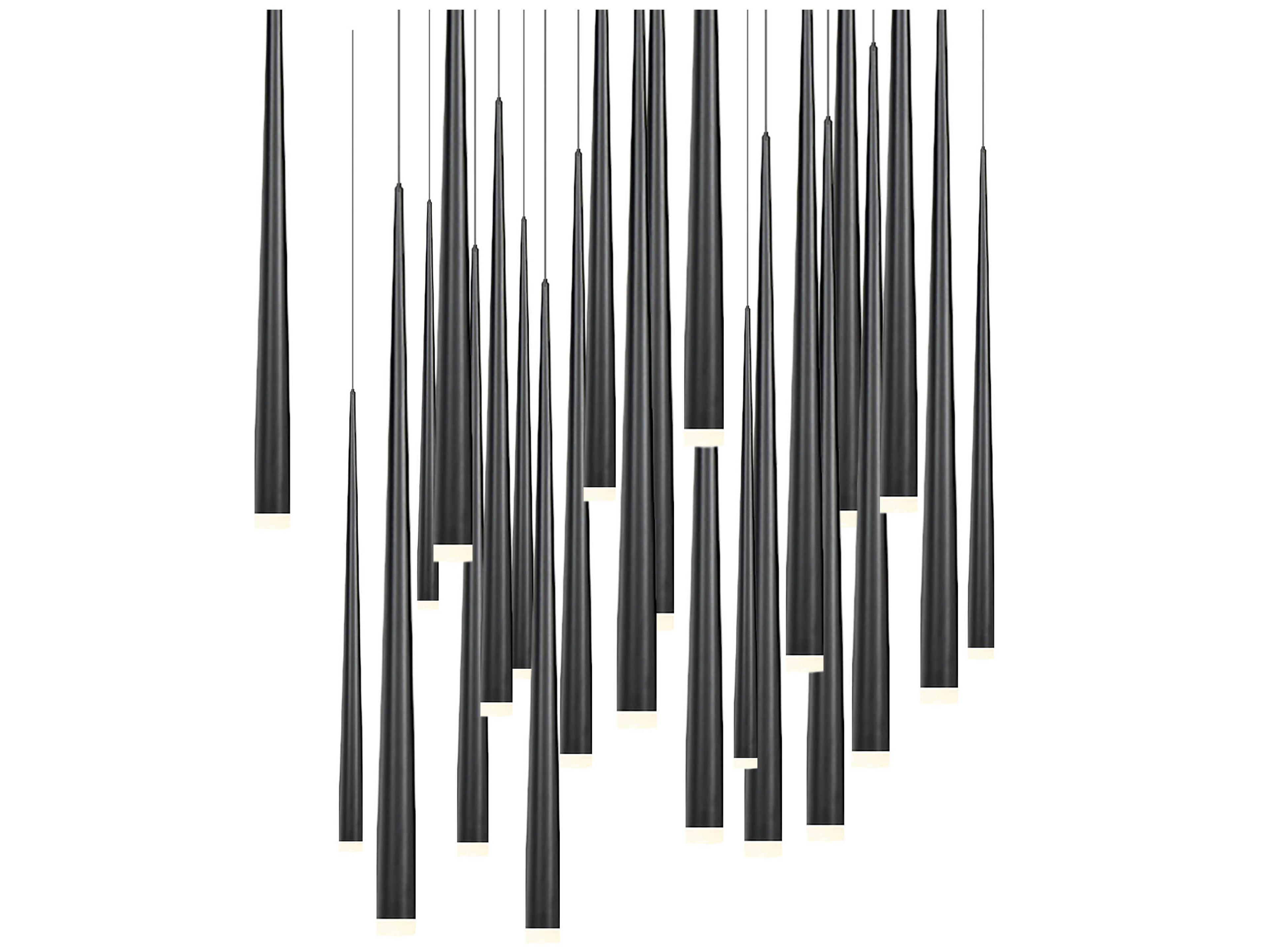Modern Forms Cascade 25-Light Black Linear Pendant