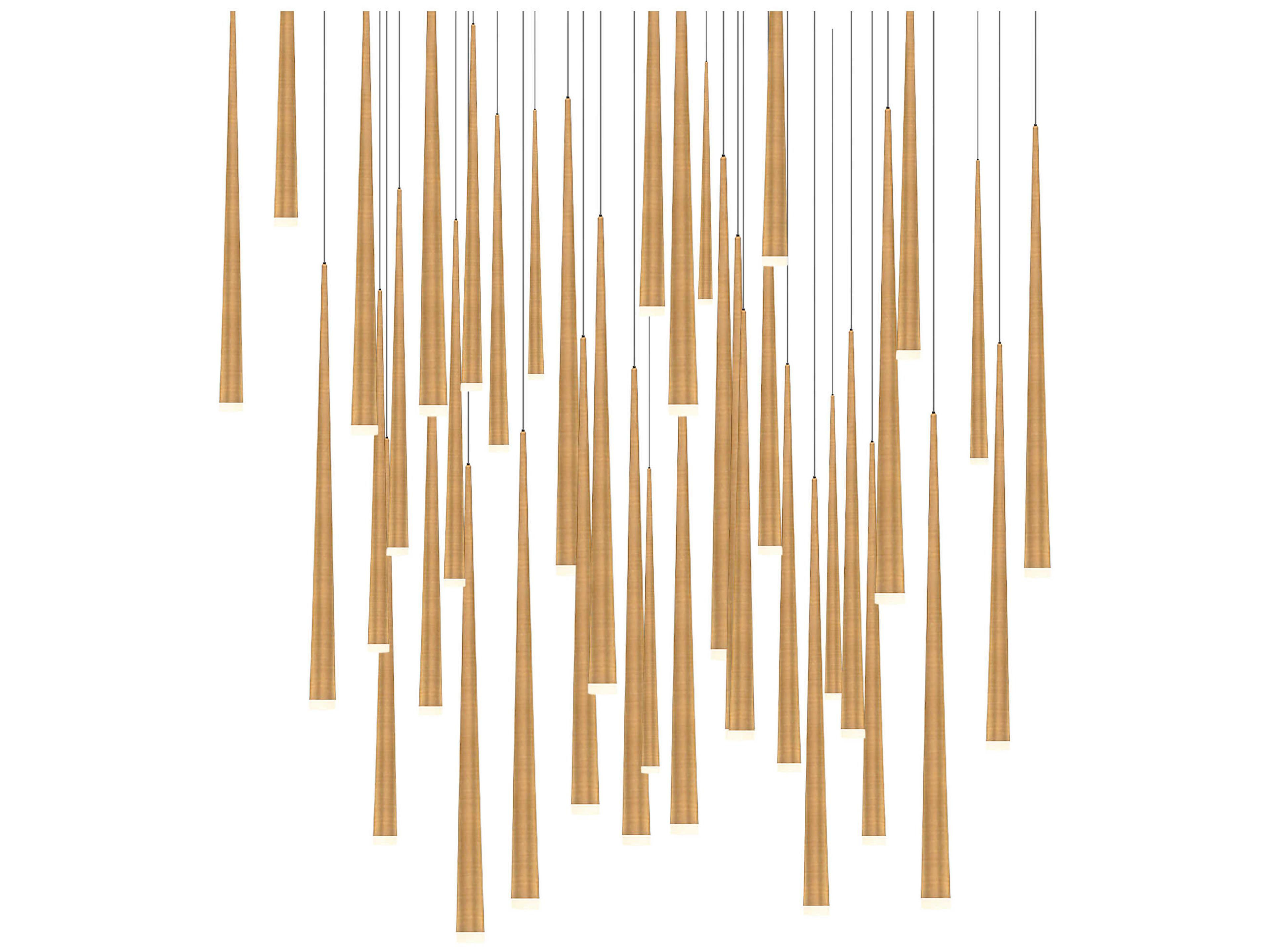 Modern Forms Cascade 41-Light Aged Brass Linear Pendant