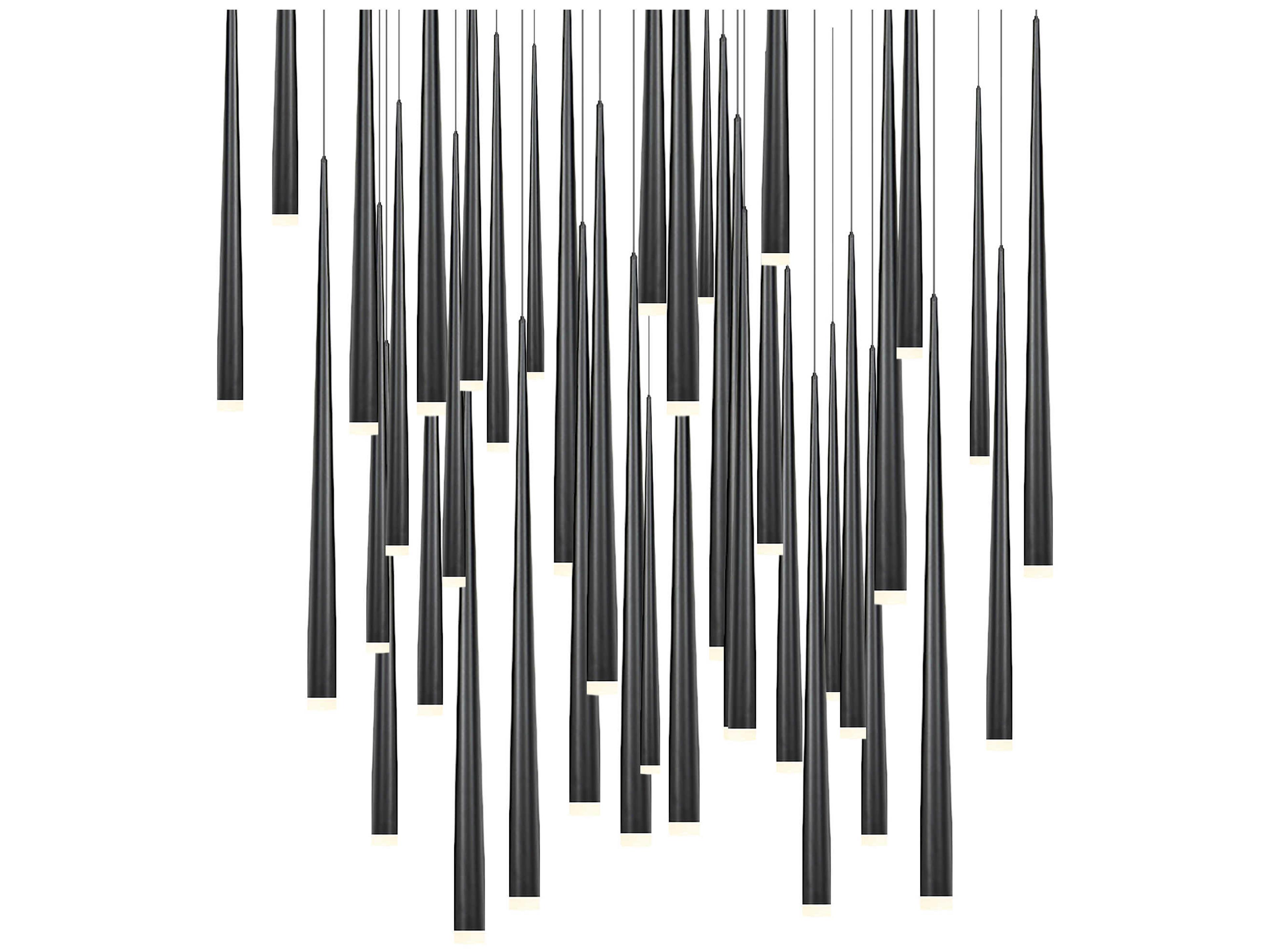 Modern Forms Cascade 41-Light Black Linear Pendant