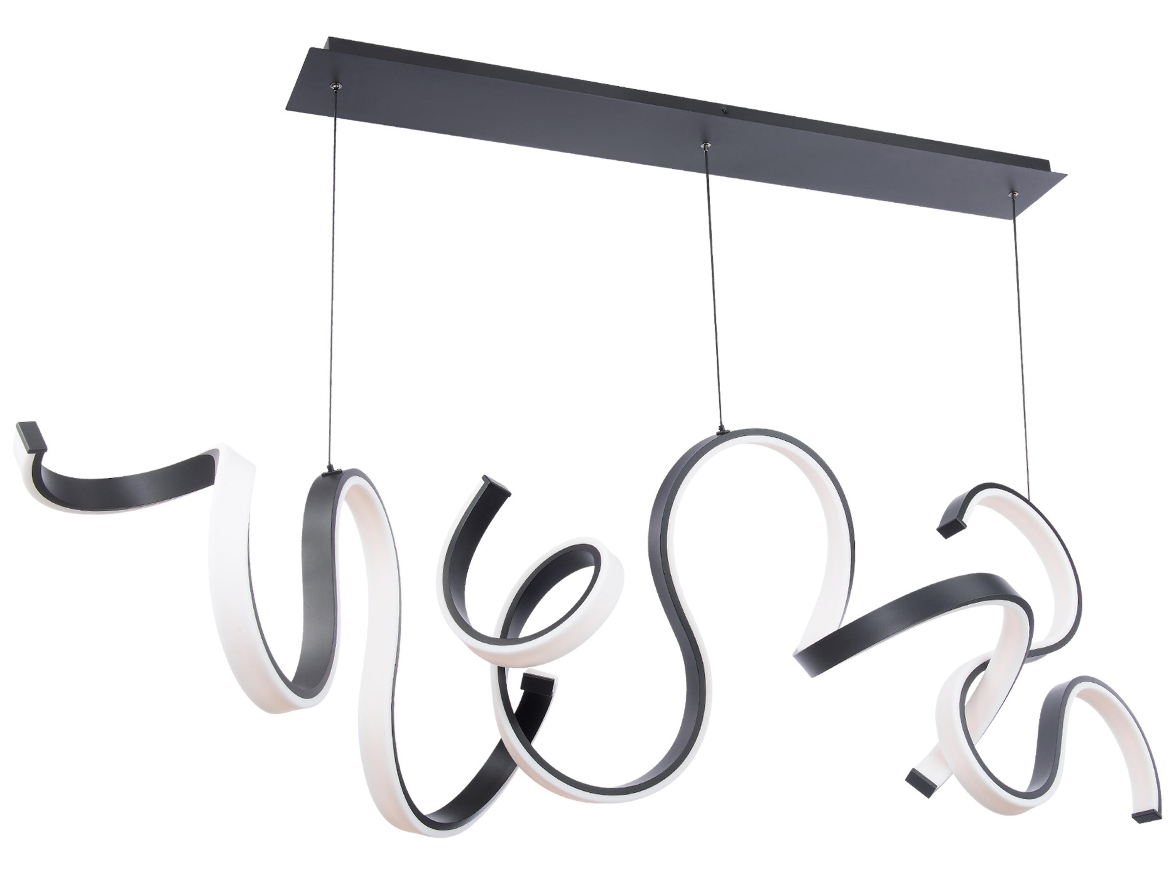 Modern Forms Tempest 1-Light Black LED Linear Island Pendant