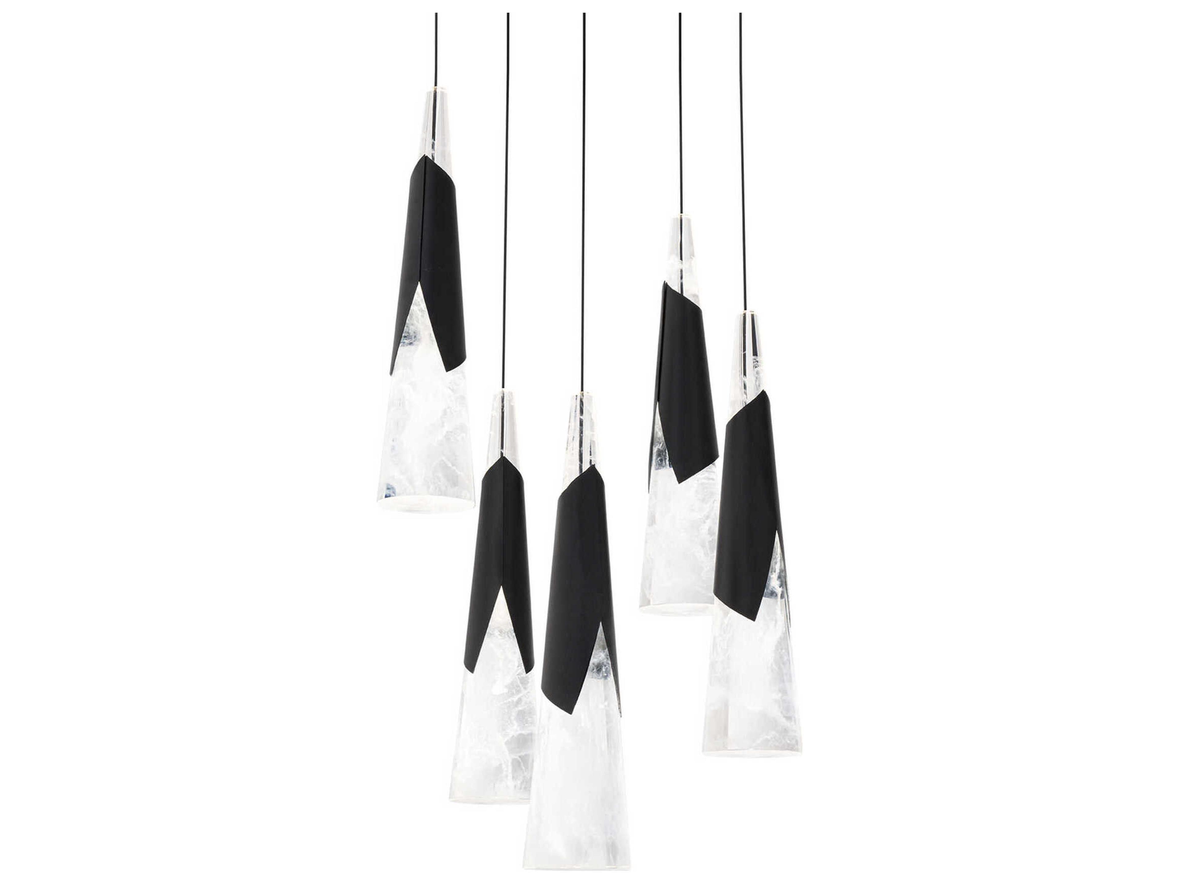 Modern Forms Kilt 5-Light Black Pendant