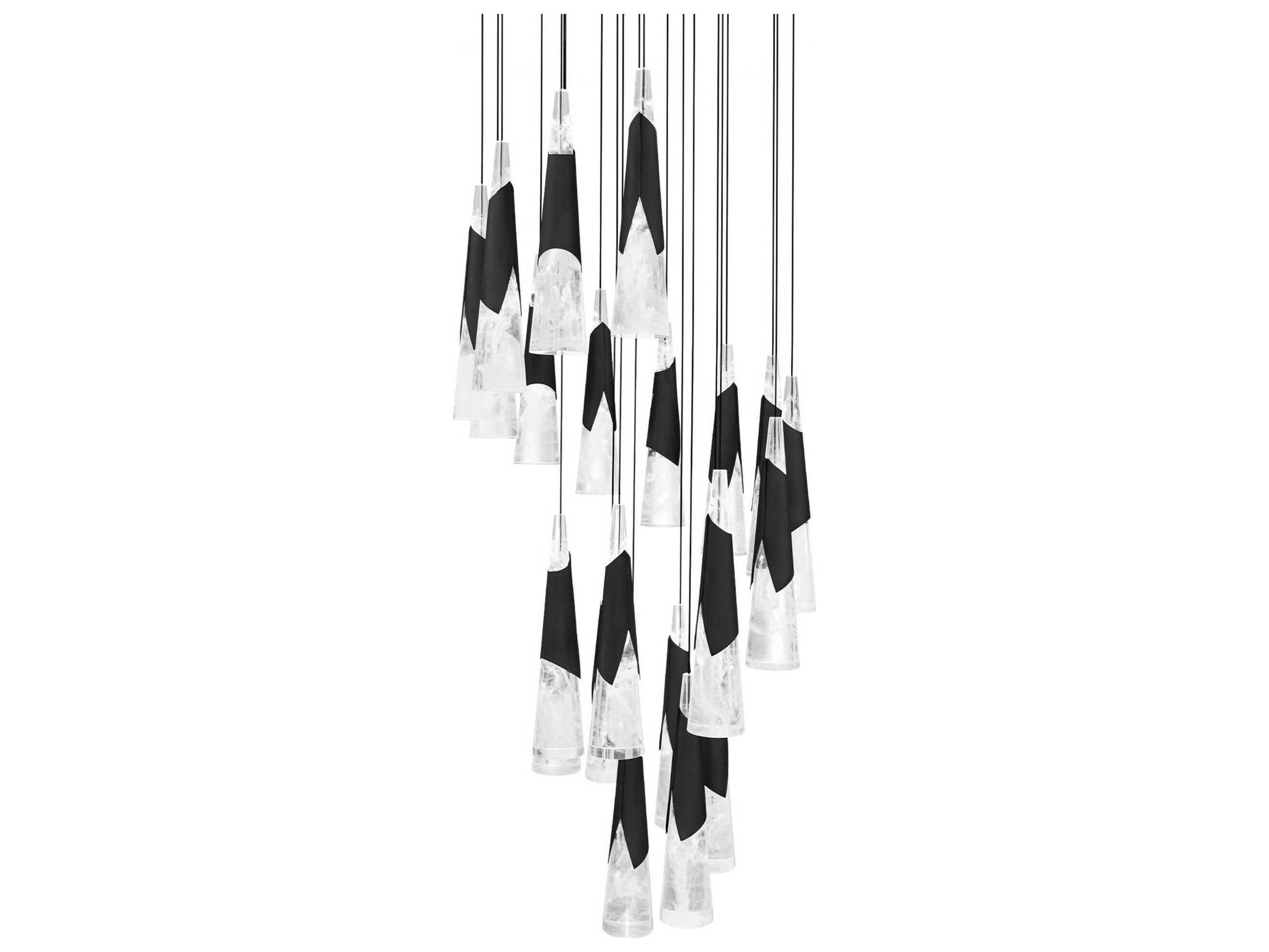 Modern Forms Kilt 21-Light Black Pendant
