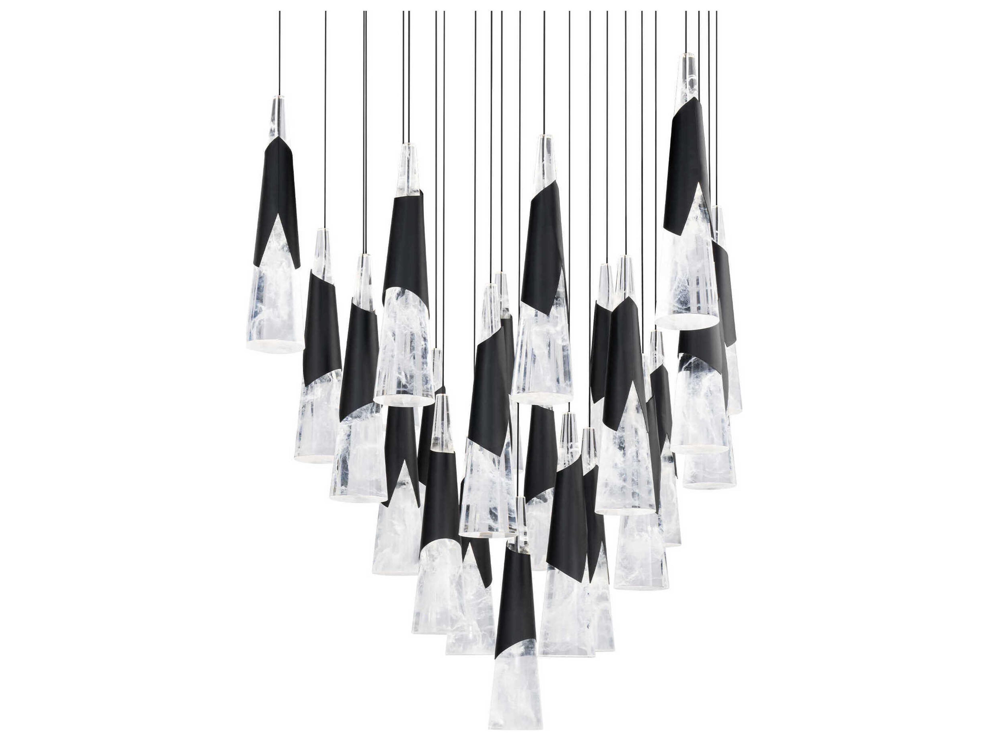 Modern Forms Kilt 25-Light Black Pendant