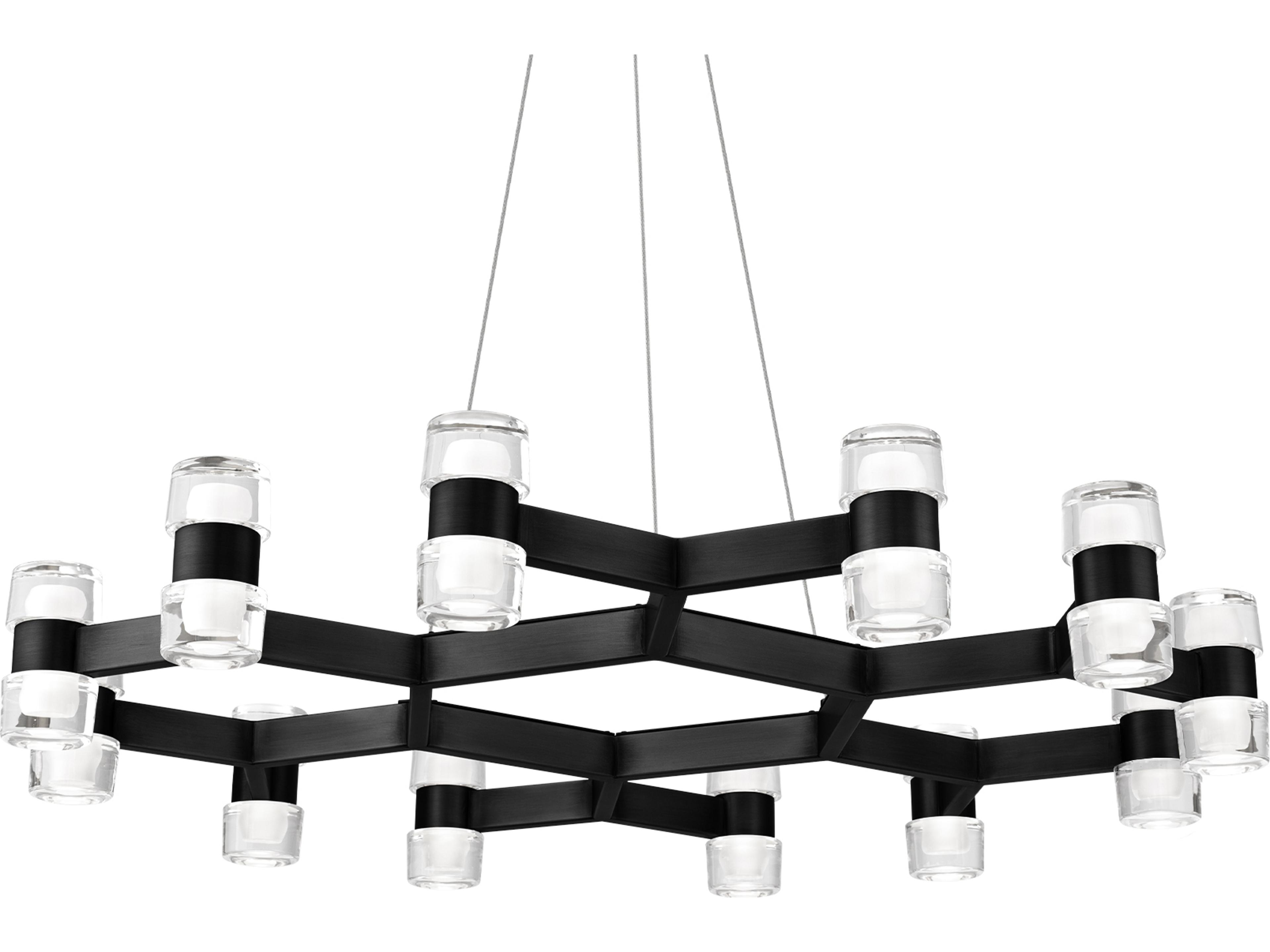 Modern Forms Dashe 24-Light Black Geometric Chandelier