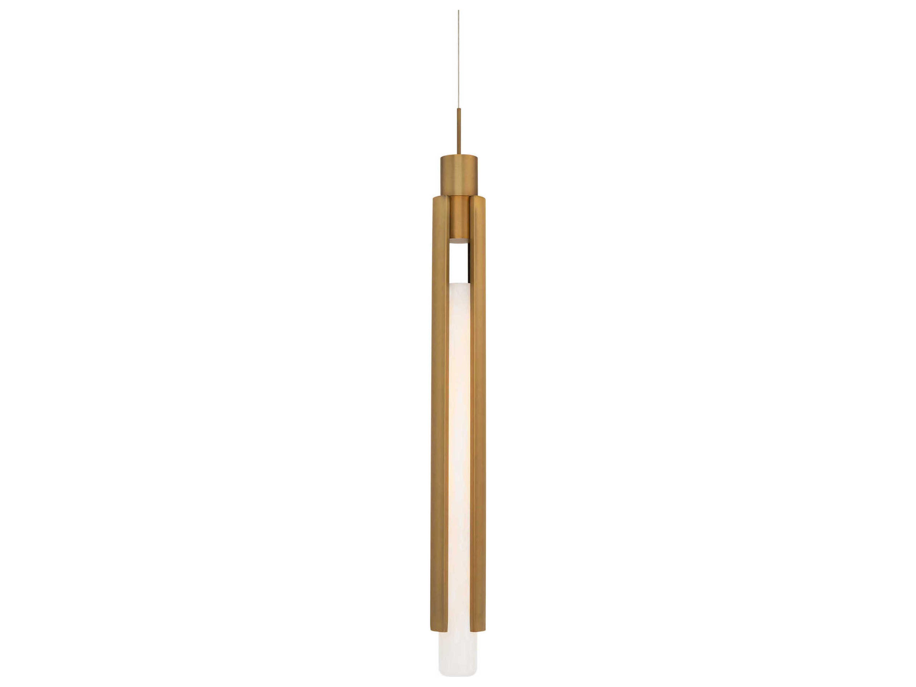 Modern Forms Saber 1-Light Aged Brass Linear Mini Pendant