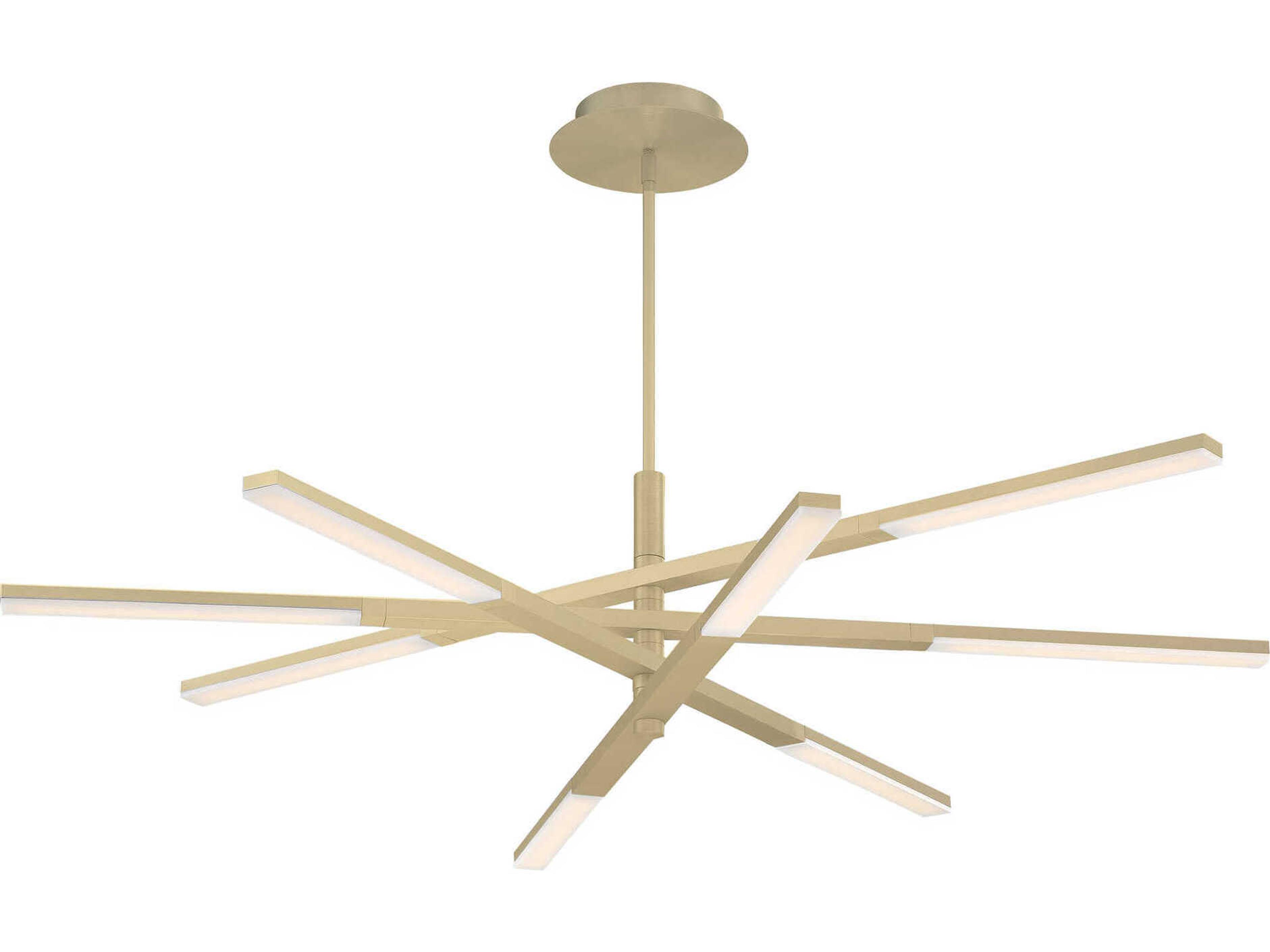 Modern Forms Stacked 1-Light Brushed Brass LED Linear Pendant