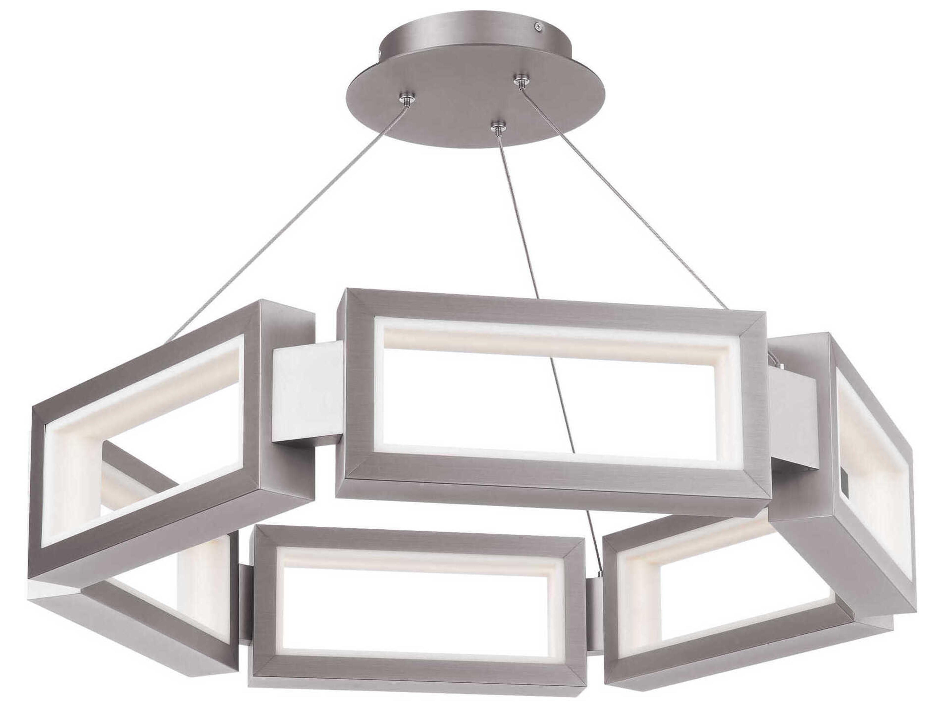 Modern Forms Mies 6-Light Brushed Nickel LED Pendant