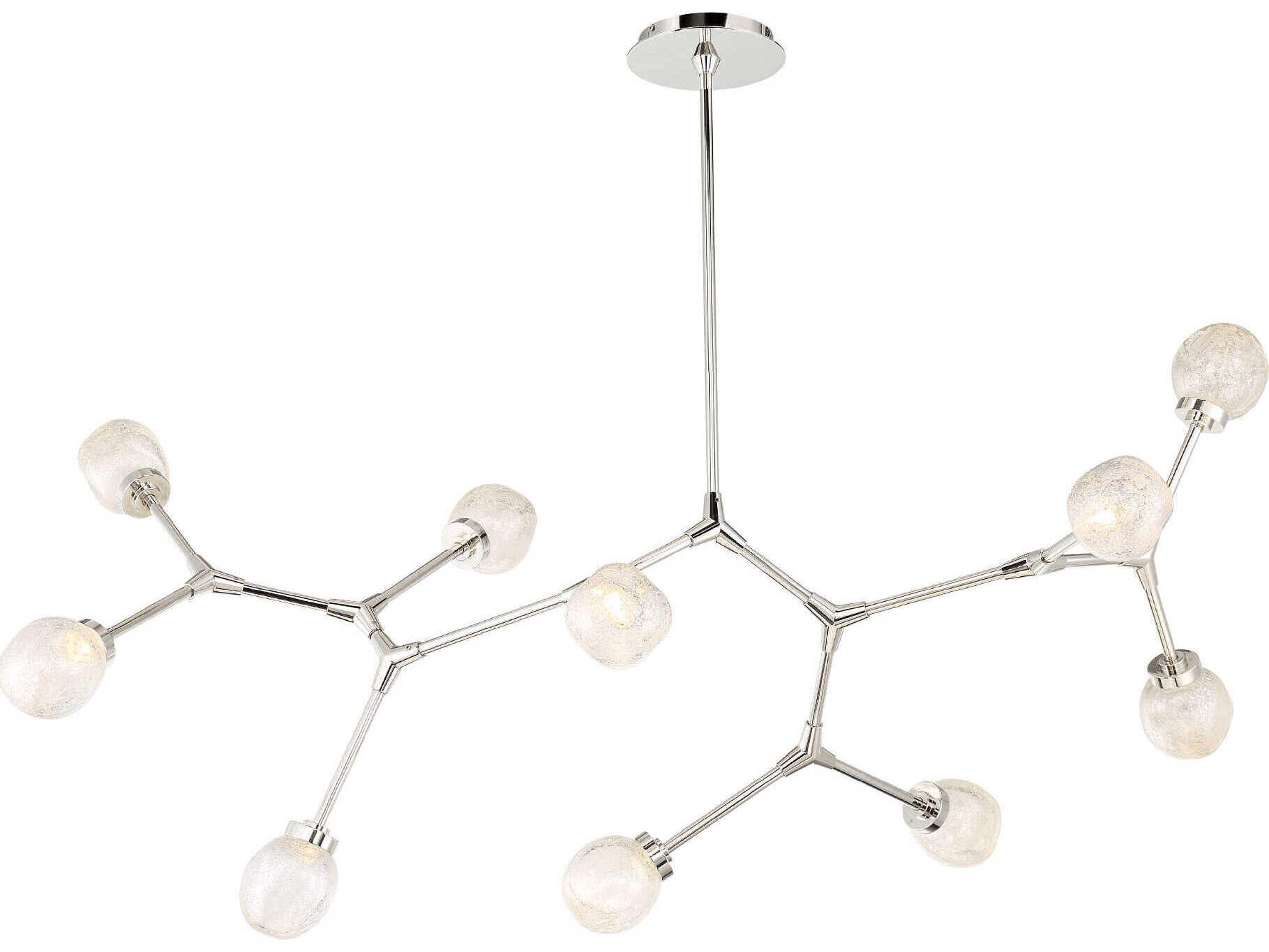 Modern Forms Catalyst 10-Light Polished Nickel Glass LED Globe Chandelier