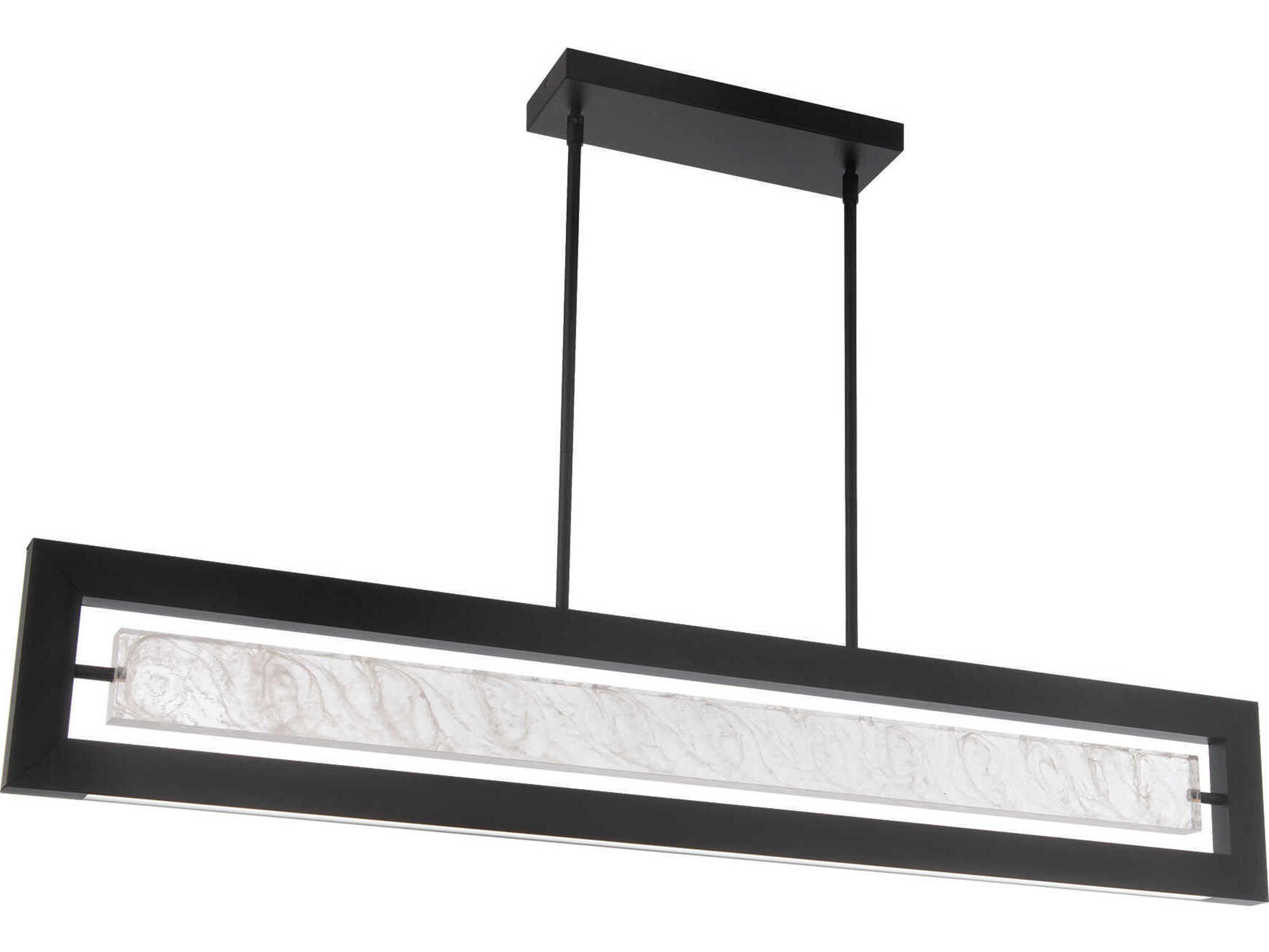 Modern Forms Equilibrium 1-Light Black LED Geometric Linear Island Pendant