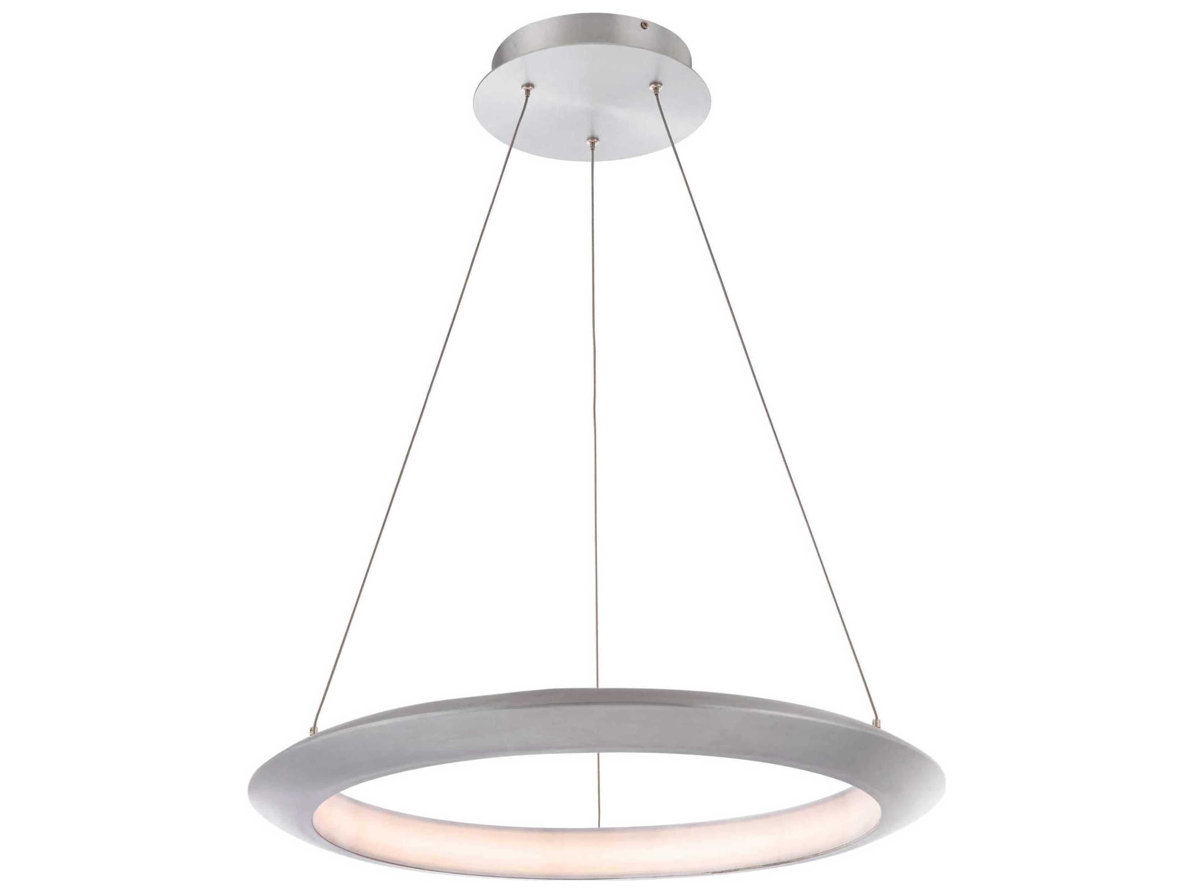 Modern Forms The Ring 1-Light Brushed Aluminum Silver LED Round Pendant