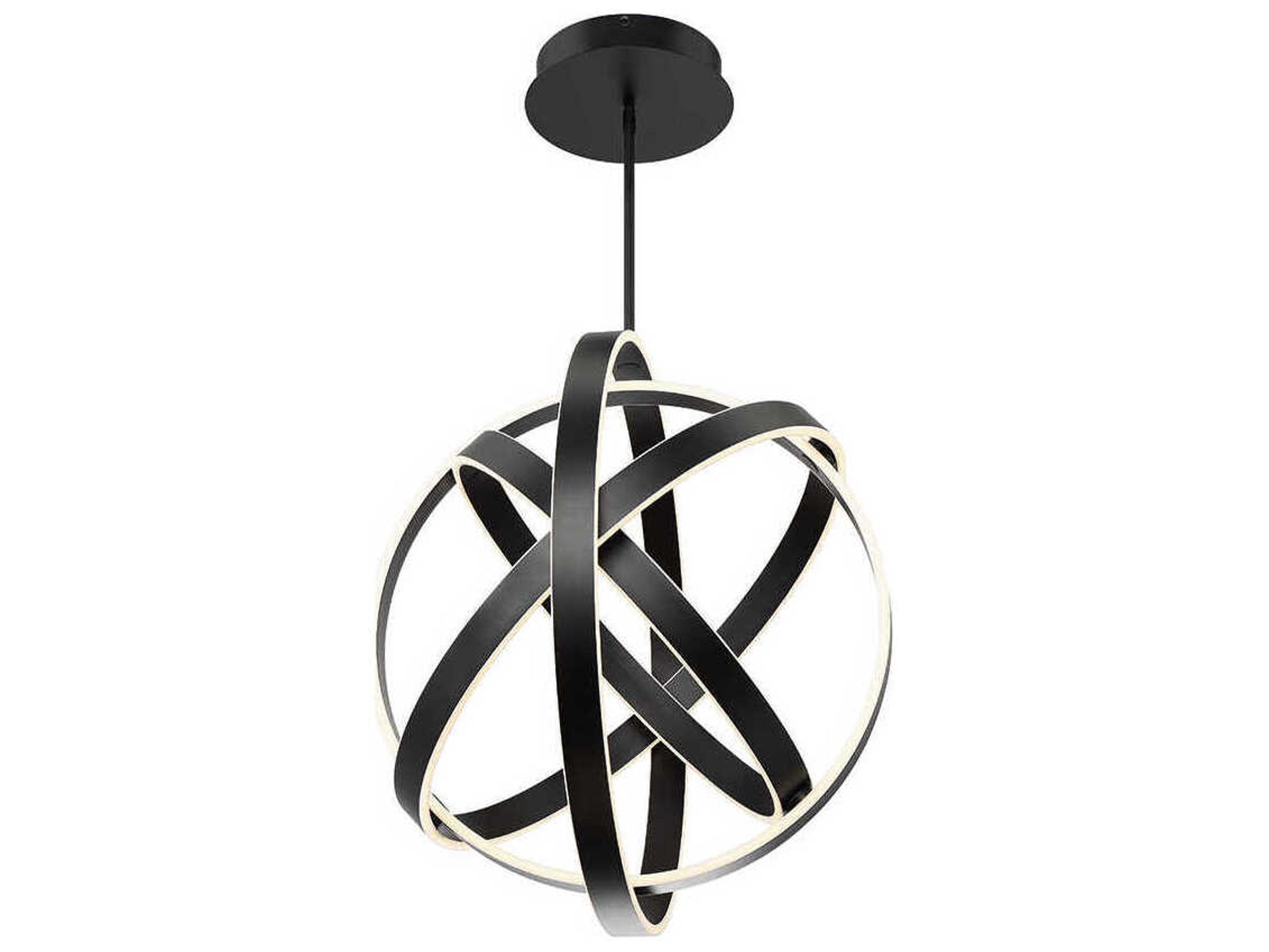 Modern Forms Kinetic 1-Light Black LED Pendant