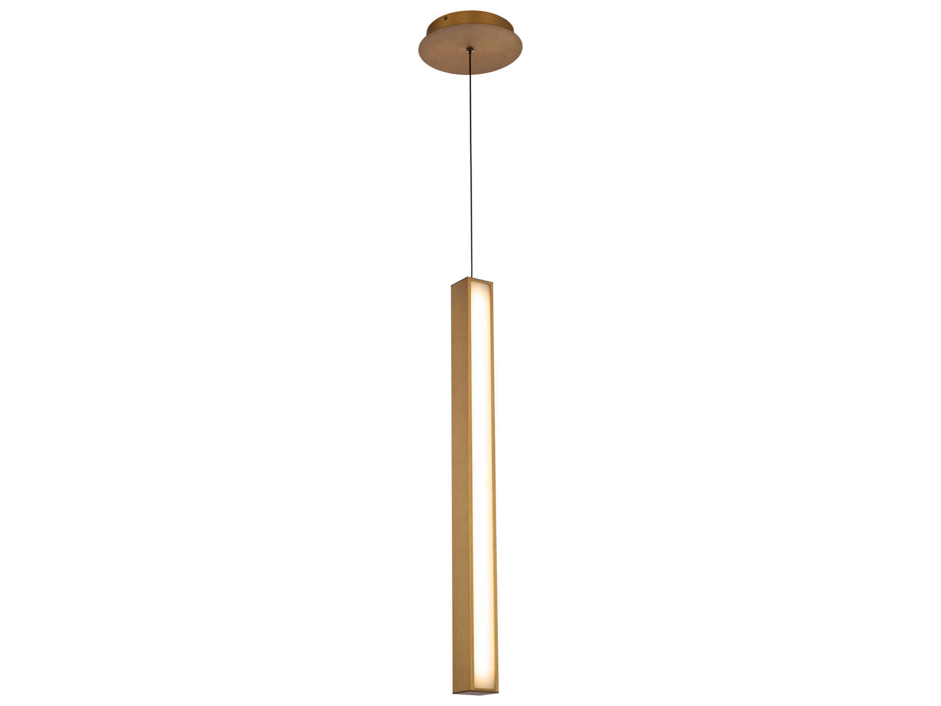 Modern Forms Chaos 1-Light Aged Brass LED Geometric Mini Pendant