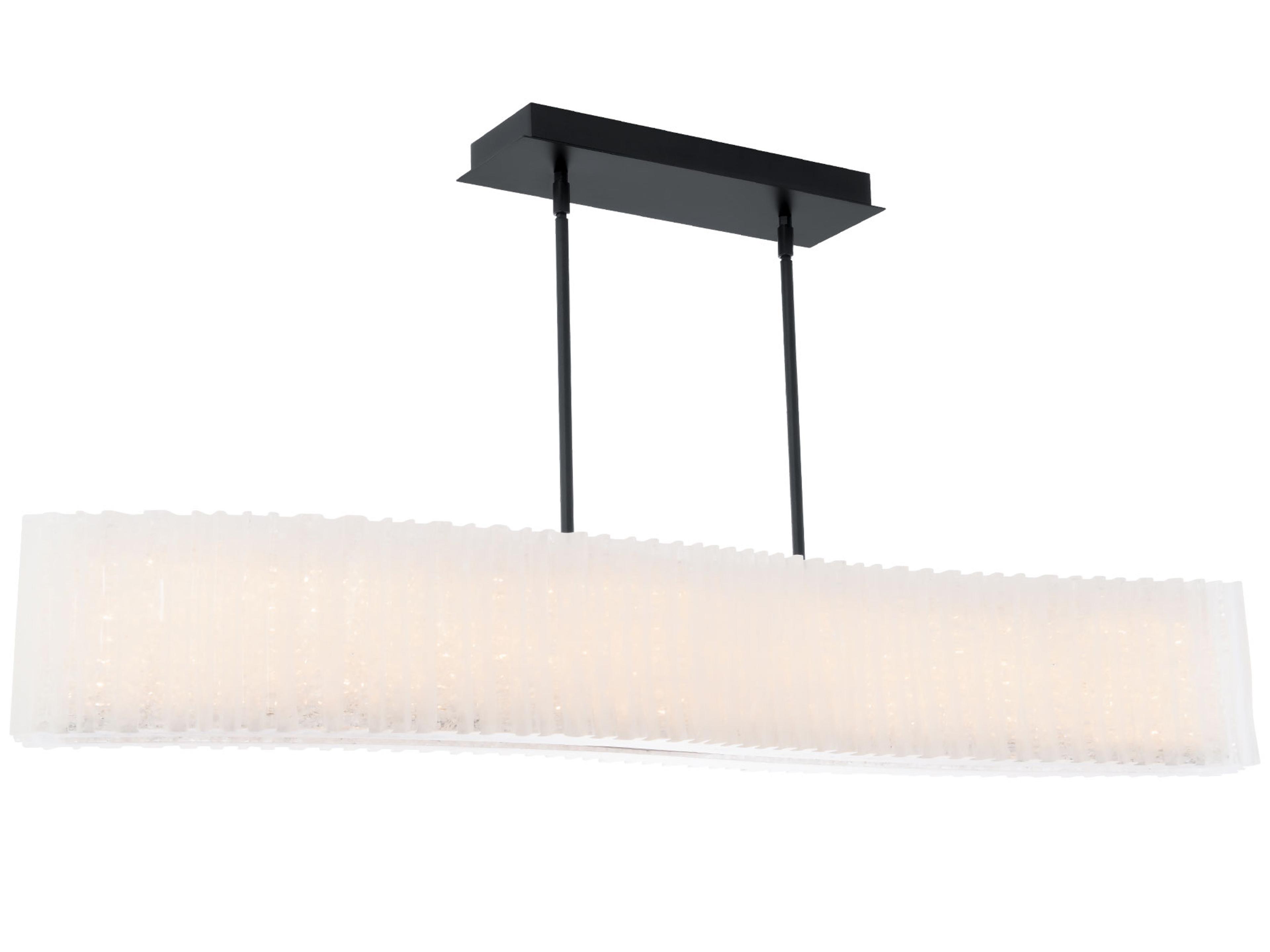 Modern Forms Rhiannon 1-Light Black Crystal LED Linear Island Pendant