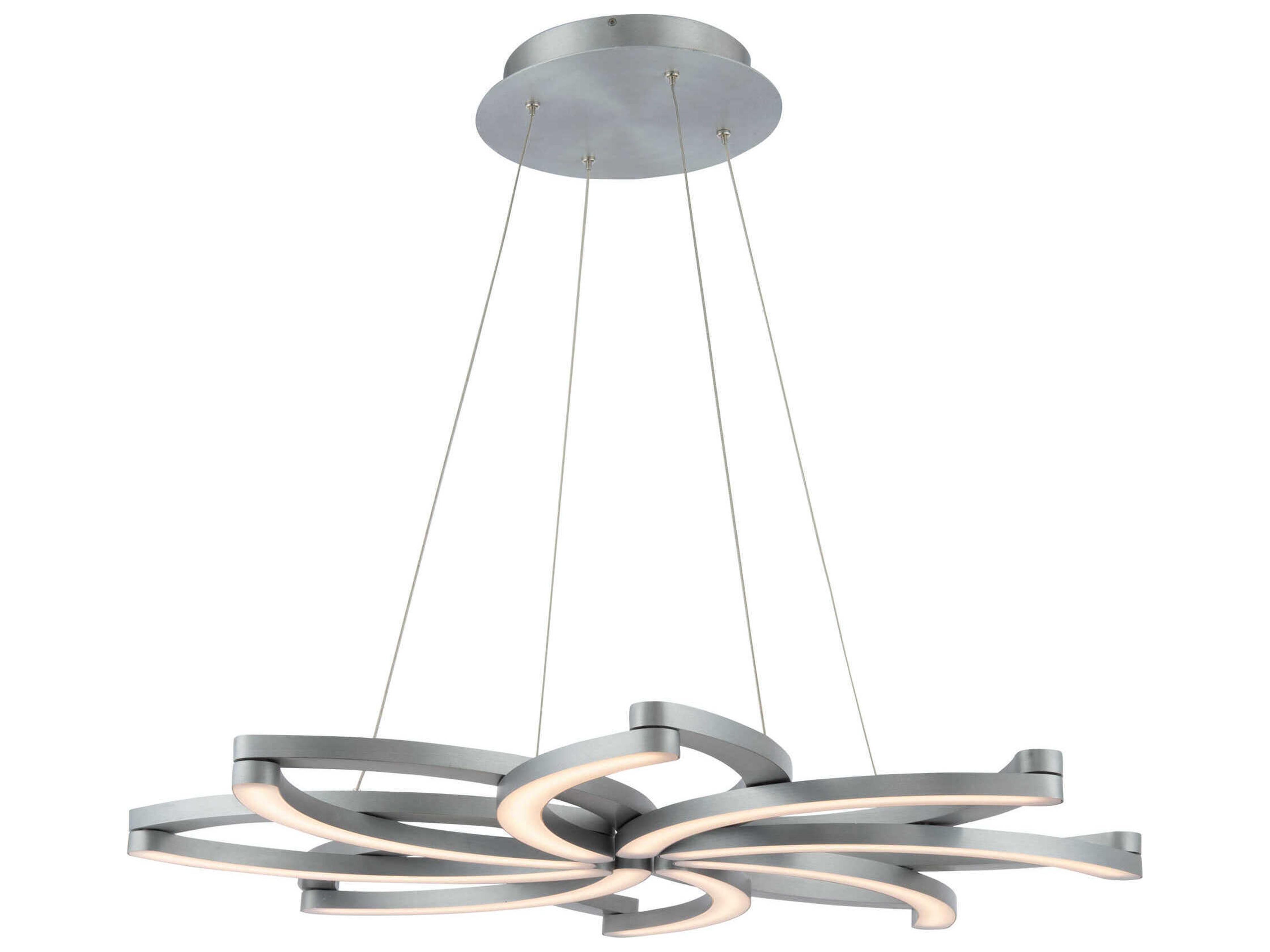 Modern Forms Bloom 1-Light Brushed Aluminum Gray LED Pendant