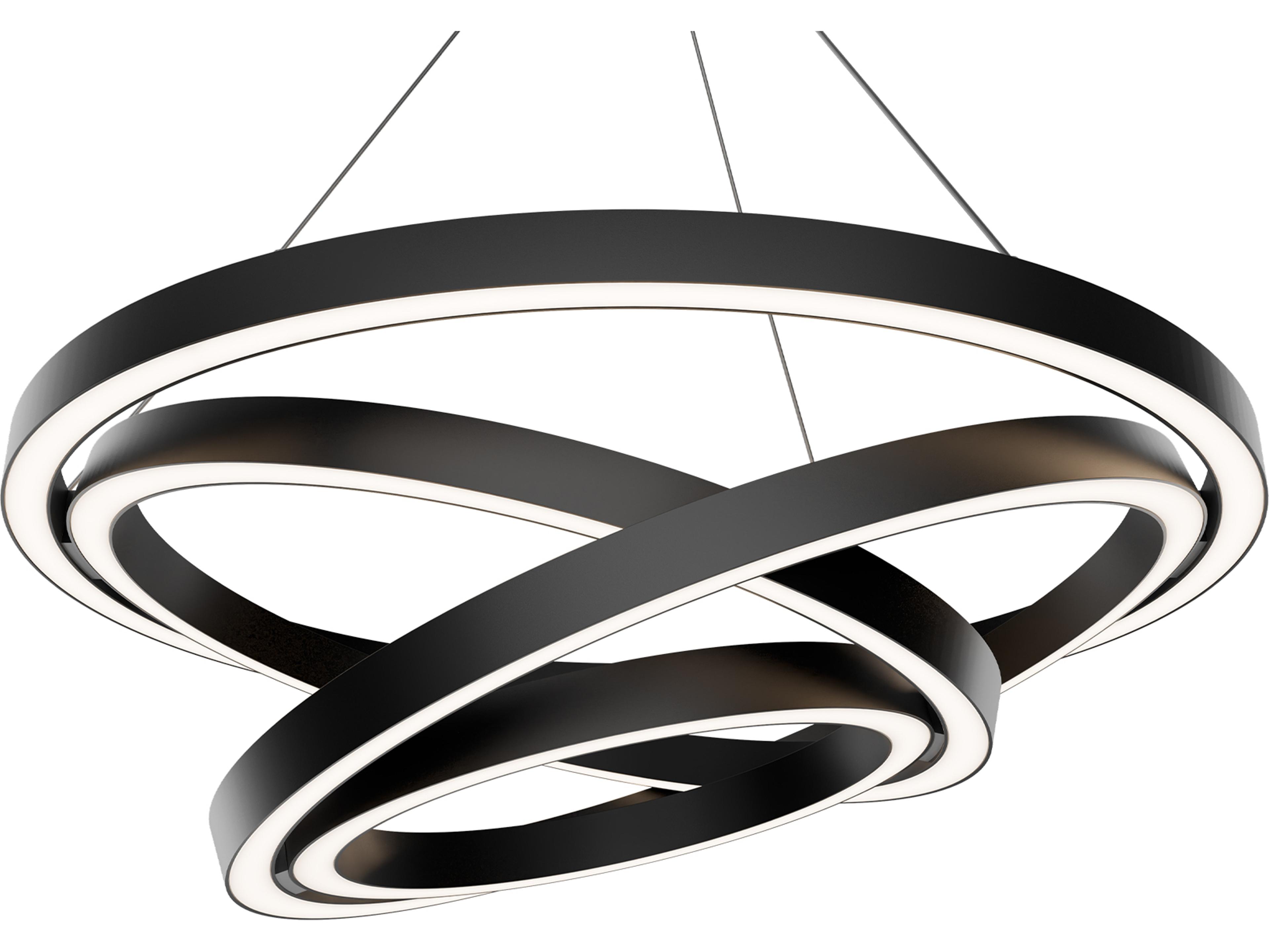 Modern Forms Storm Chaser 1-Light Black Round Pendant