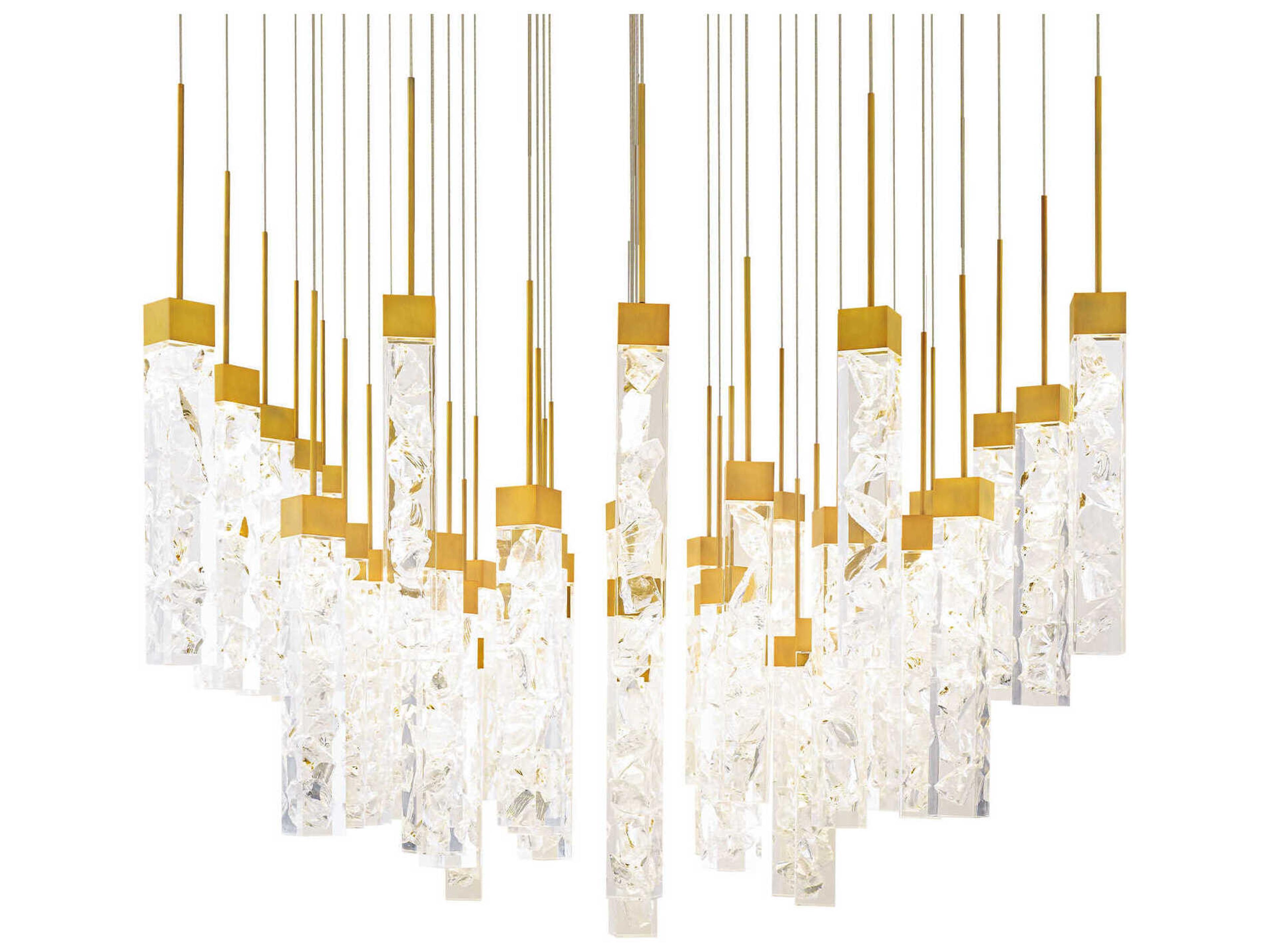Modern Forms Minx 41-Light Aged Brass Linear Pendant
