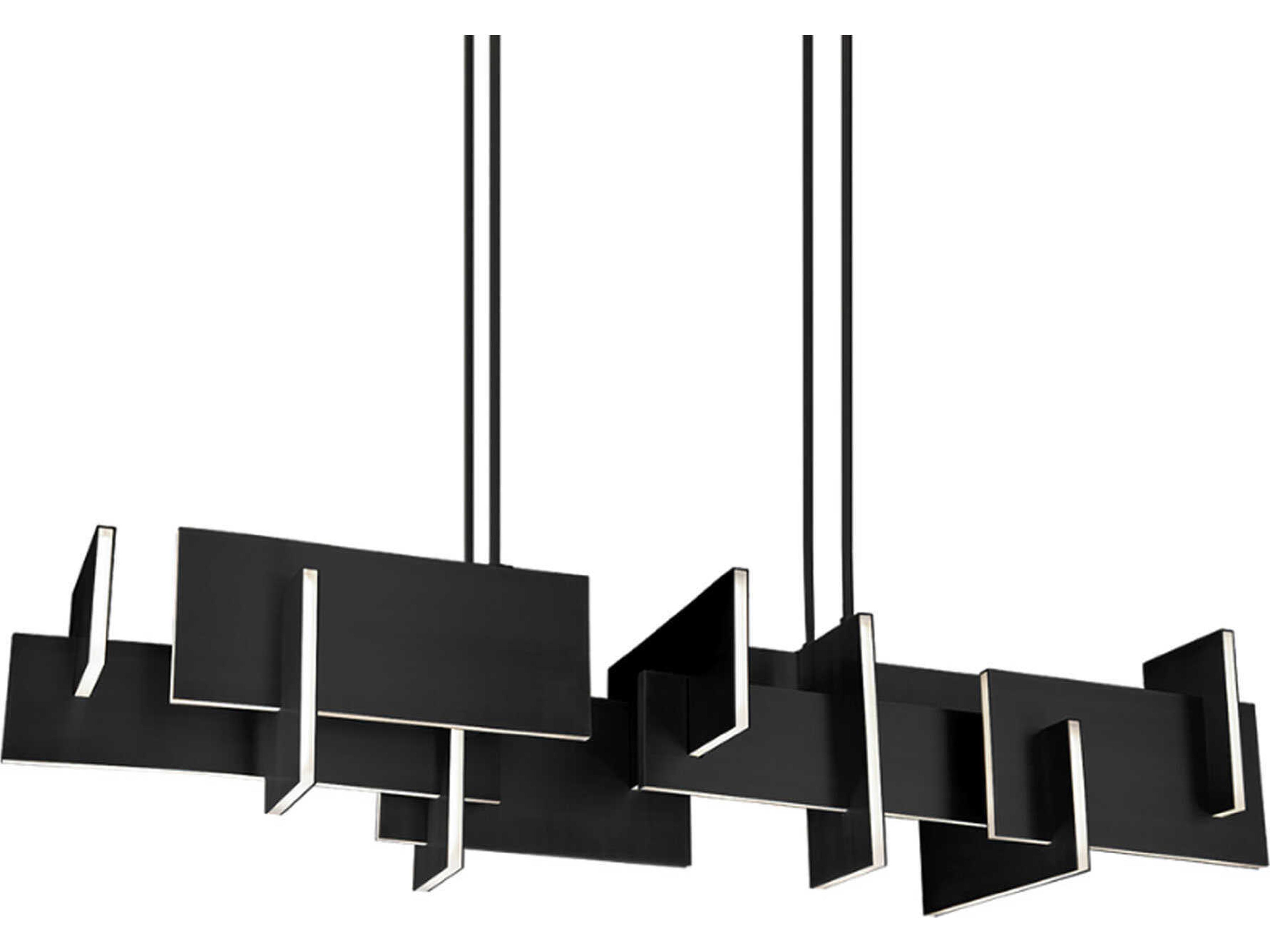 Modern Forms Amari 1-Light Black LED Geometric Island Pendant