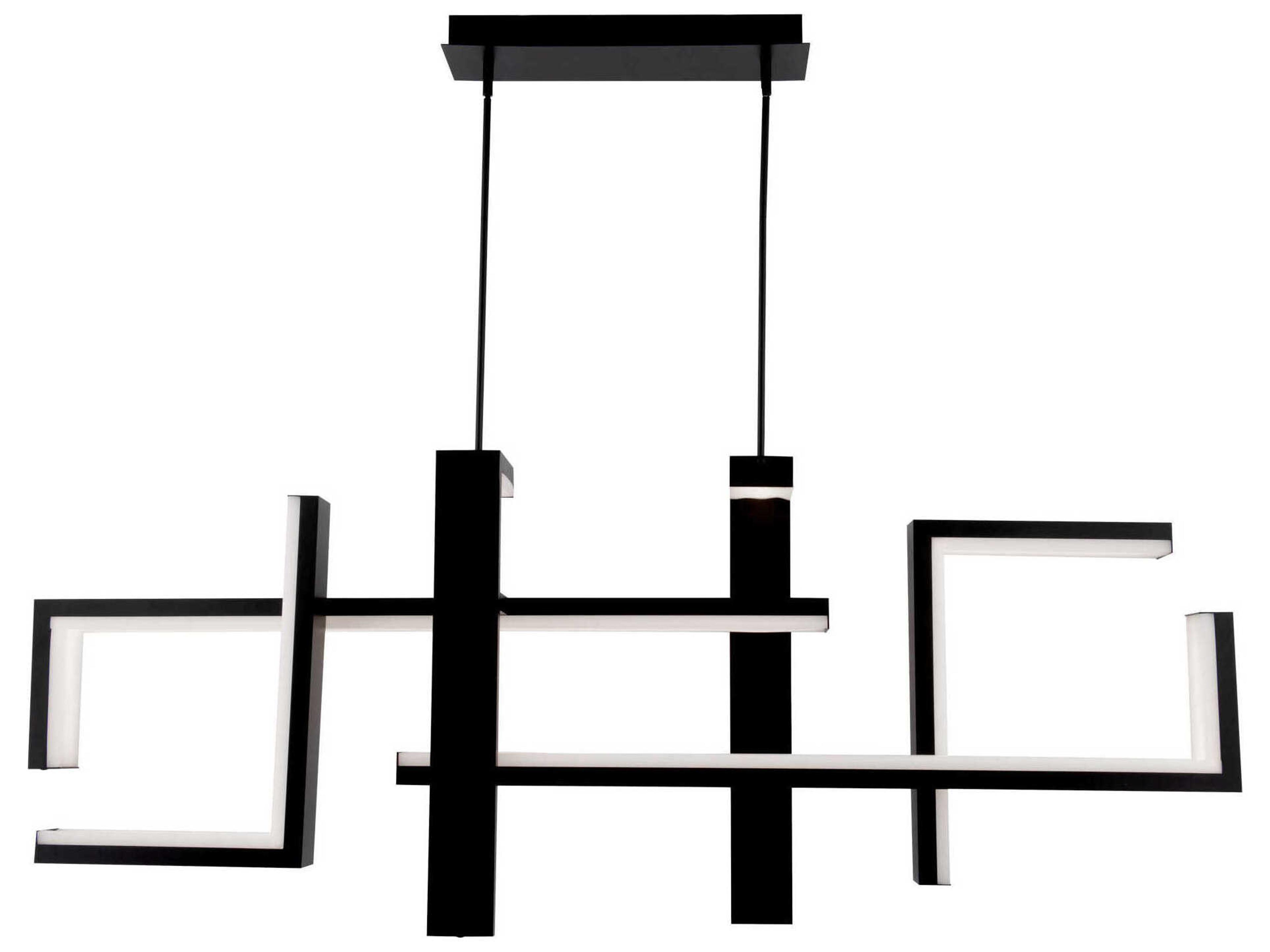 Modern Forms Jackal 1-Light Black LED Linear Island Pendant
