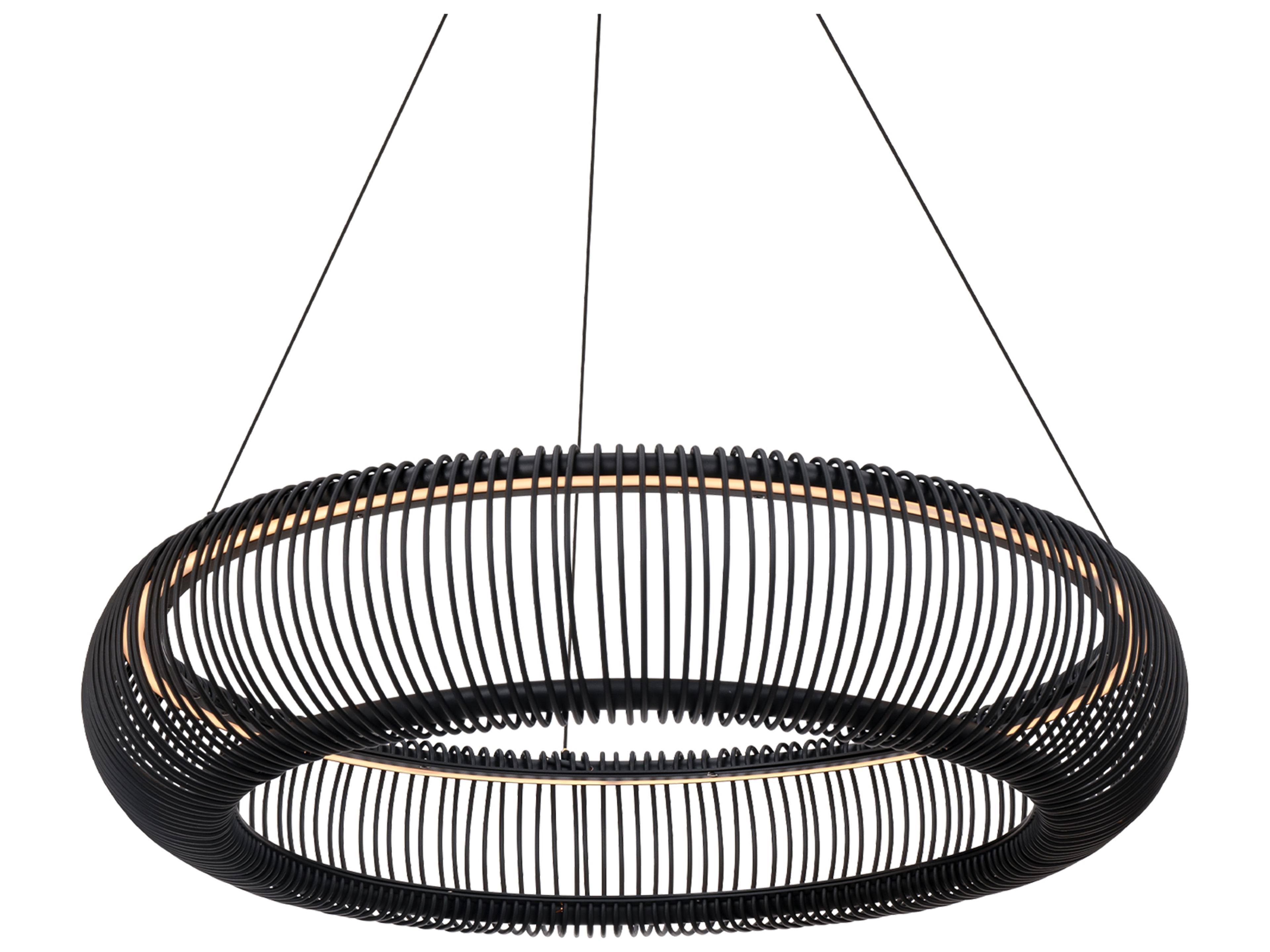 Modern Forms Lute 1-Light Black Round Pendant