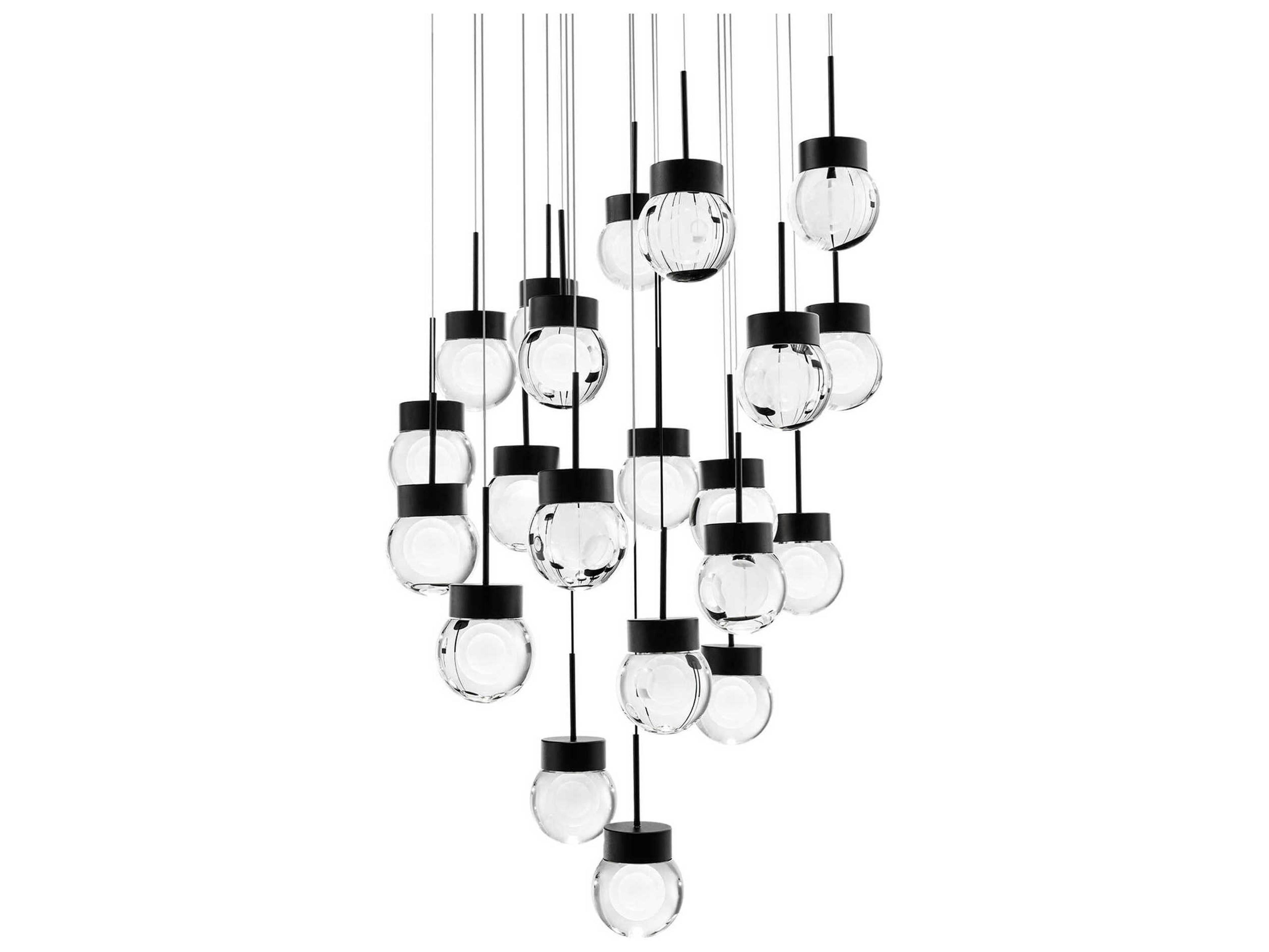 Modern Forms Double Bubble 21-Light Black Globe Pendant