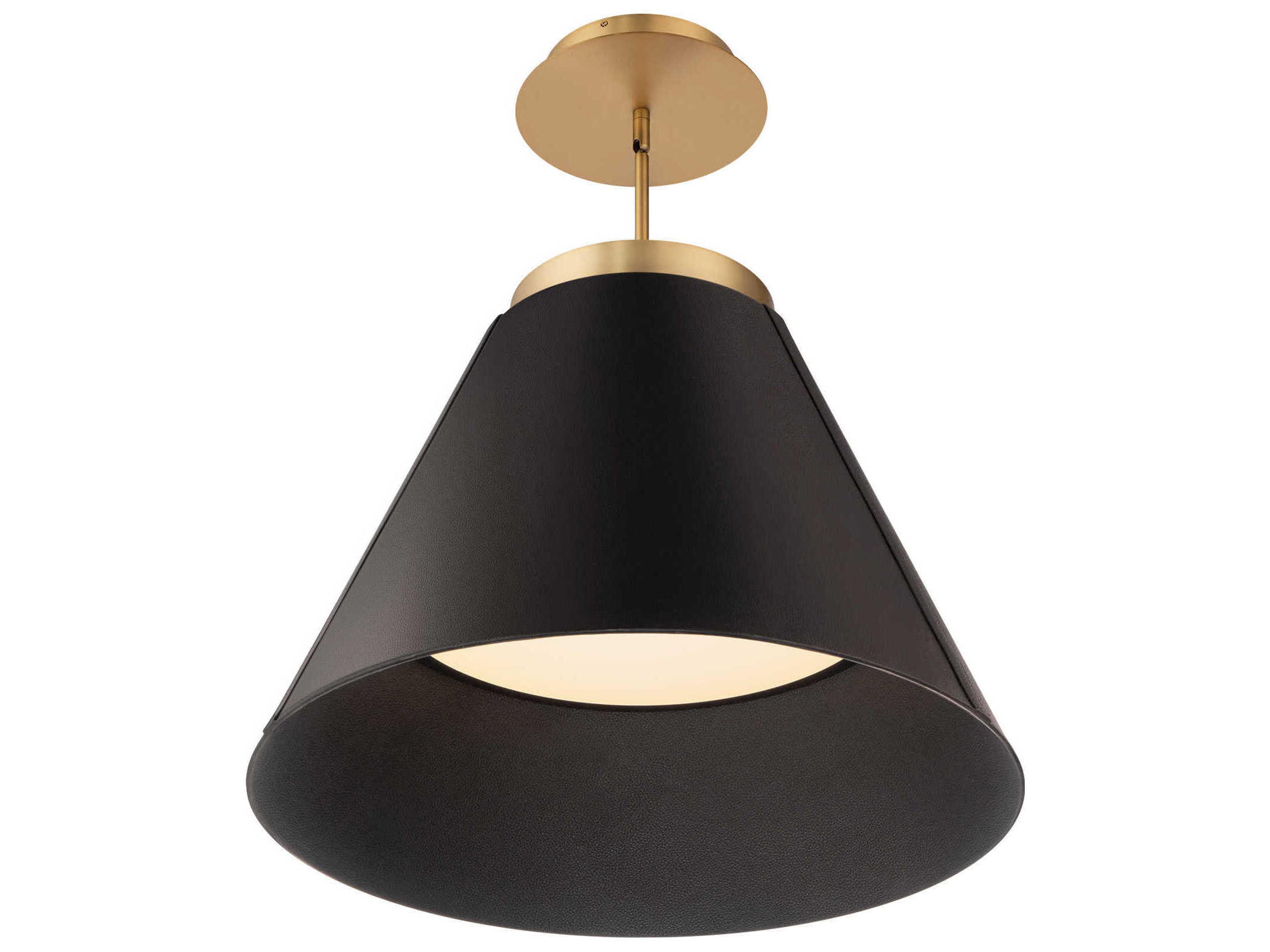 Modern Forms Bentley 1-Light Black Aged Brass LED Pendant