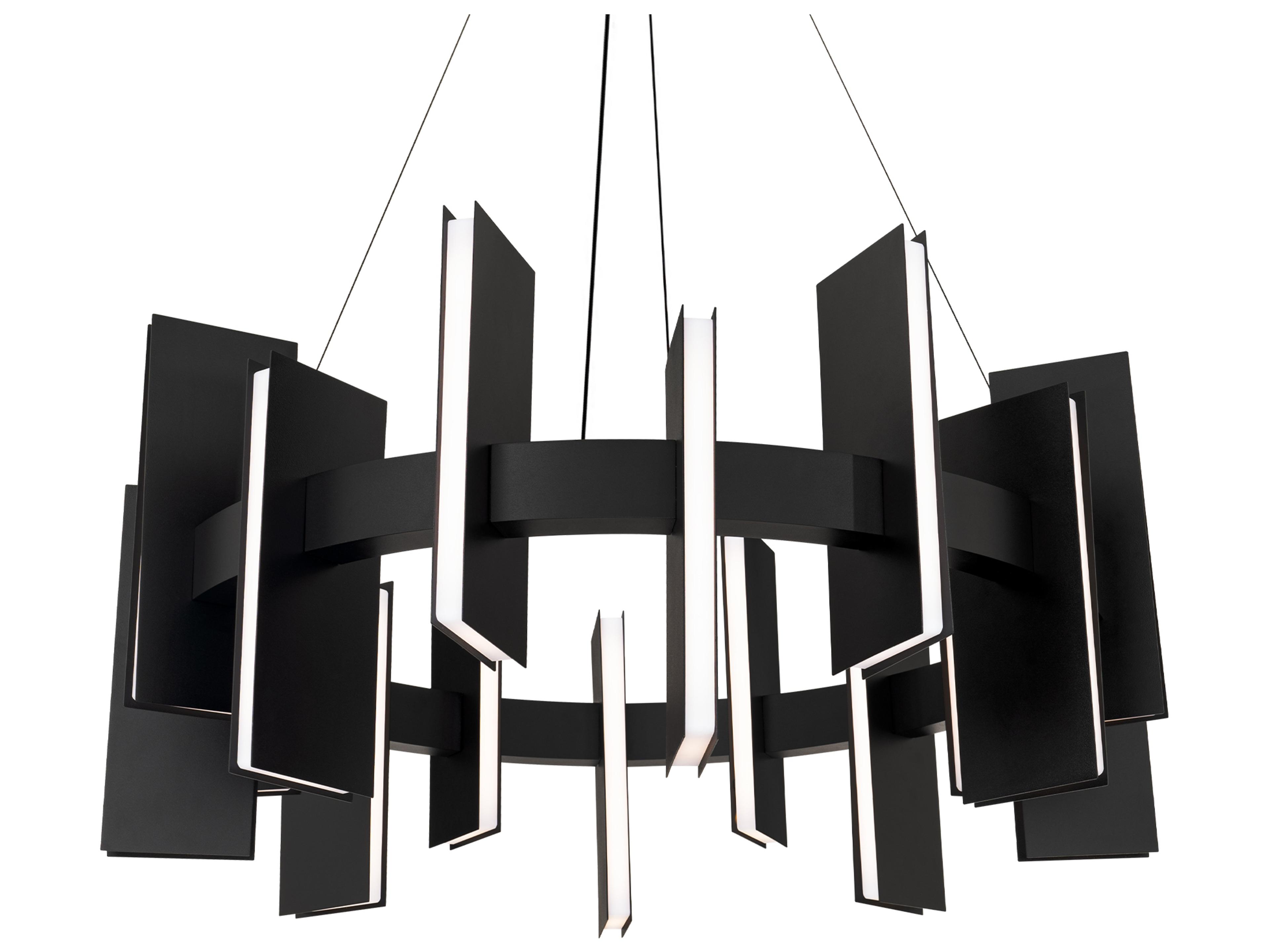 Modern Forms Ronan 1-Light Black Geometric Pendant