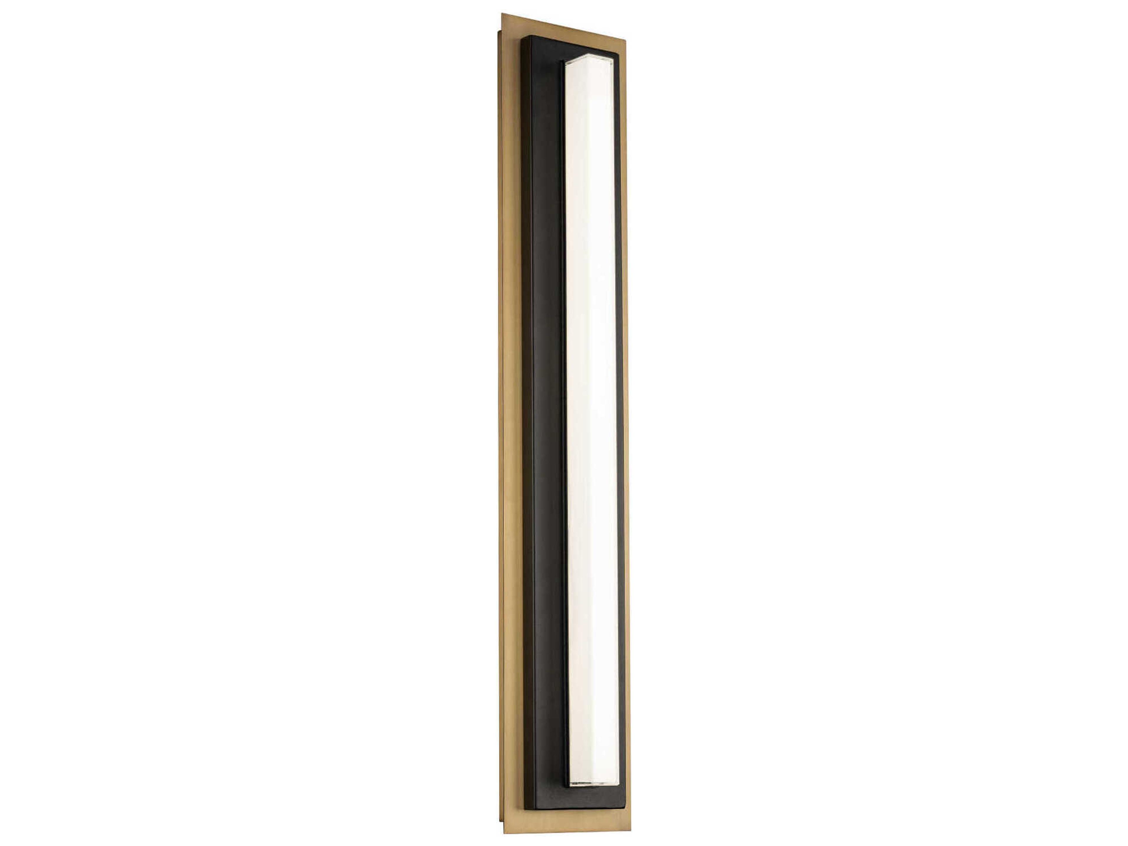 Modern Forms Lyrikal 1-Light Black With Aged Brass Wall Sconce