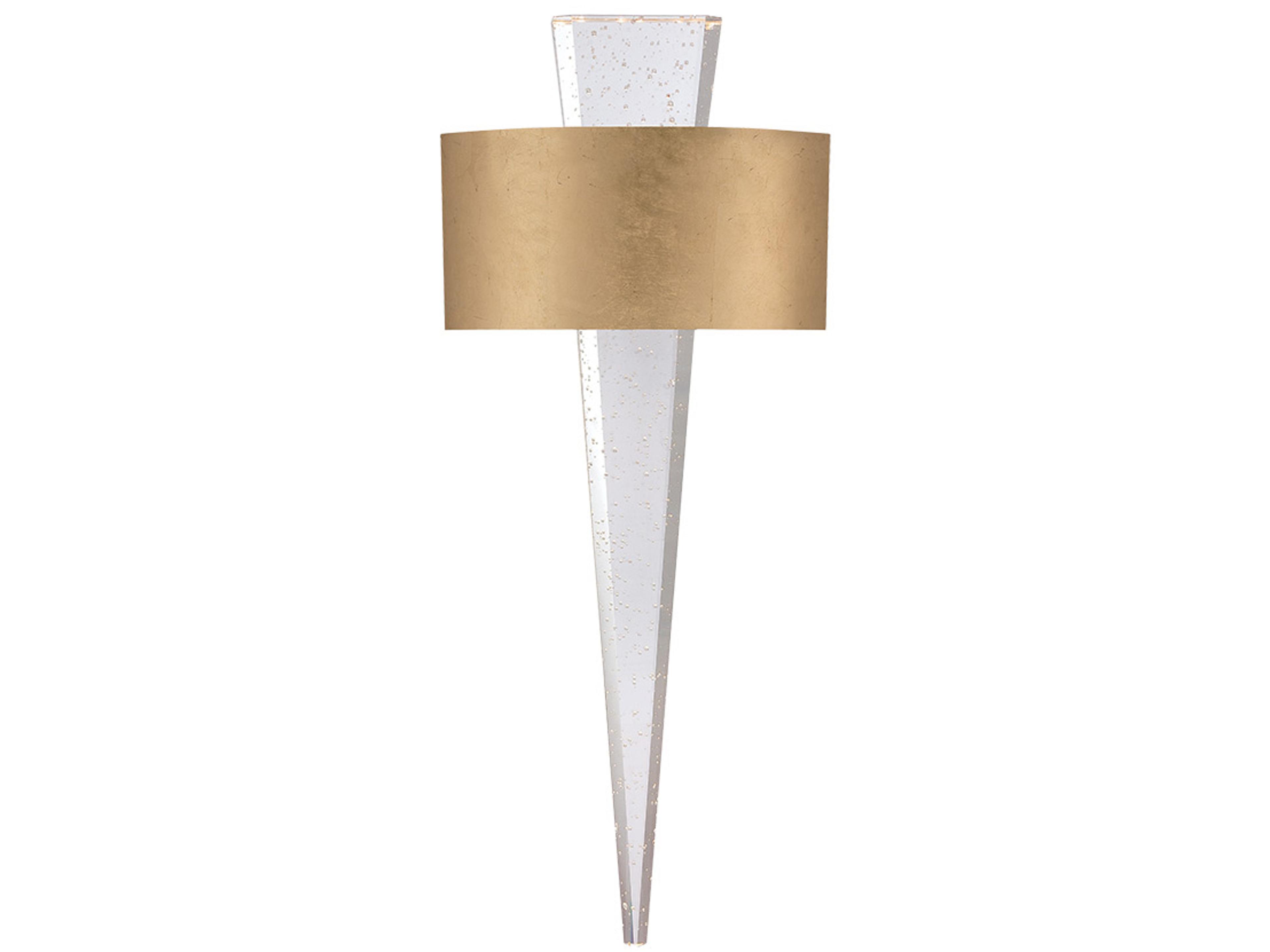 Modern Forms Palladian 2-Light Gold Leaf Crystal Glass Wall Sconce