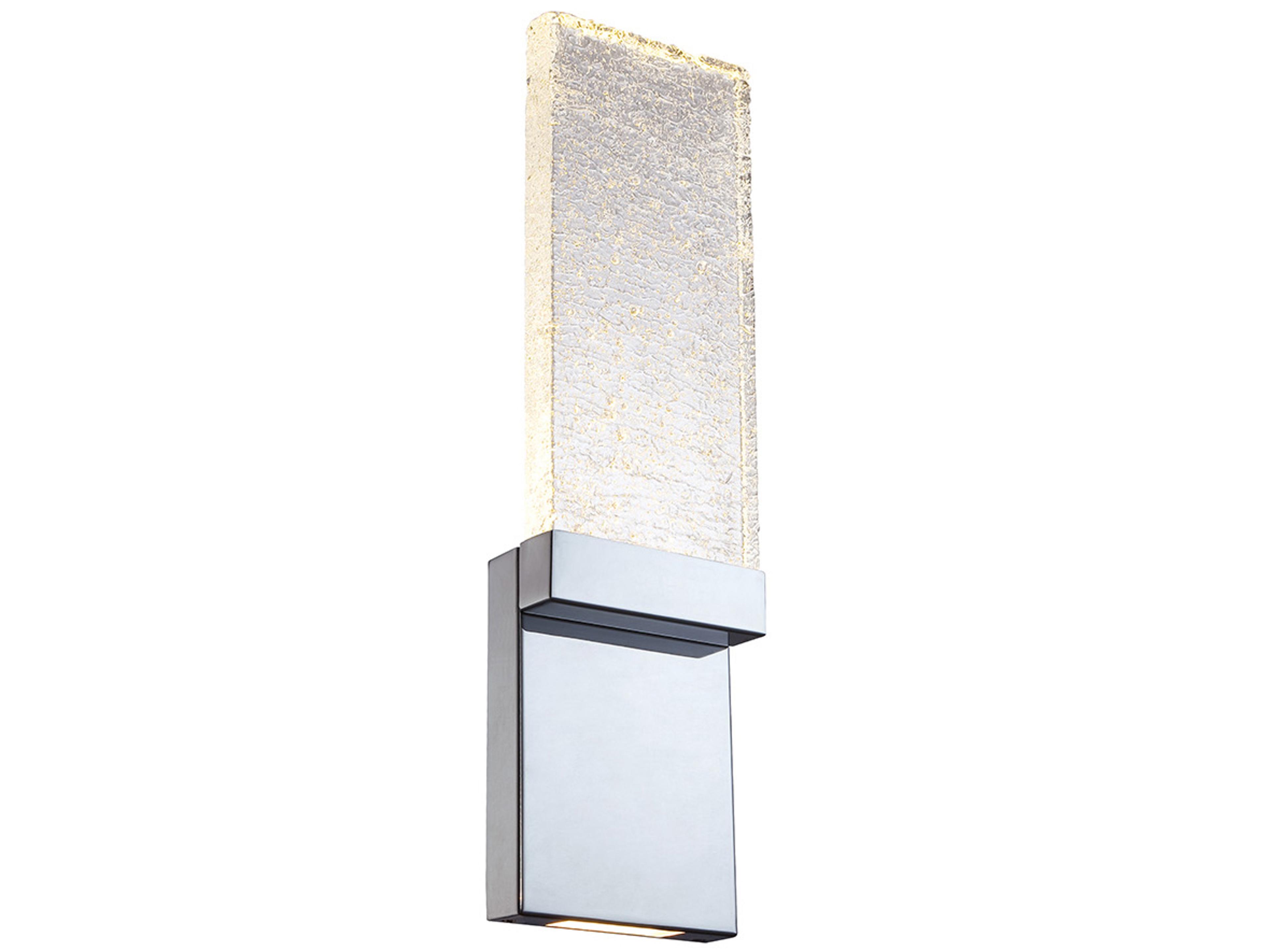 Modern Forms Glacier 1-Light Chrome Glass LED Wall Sconce