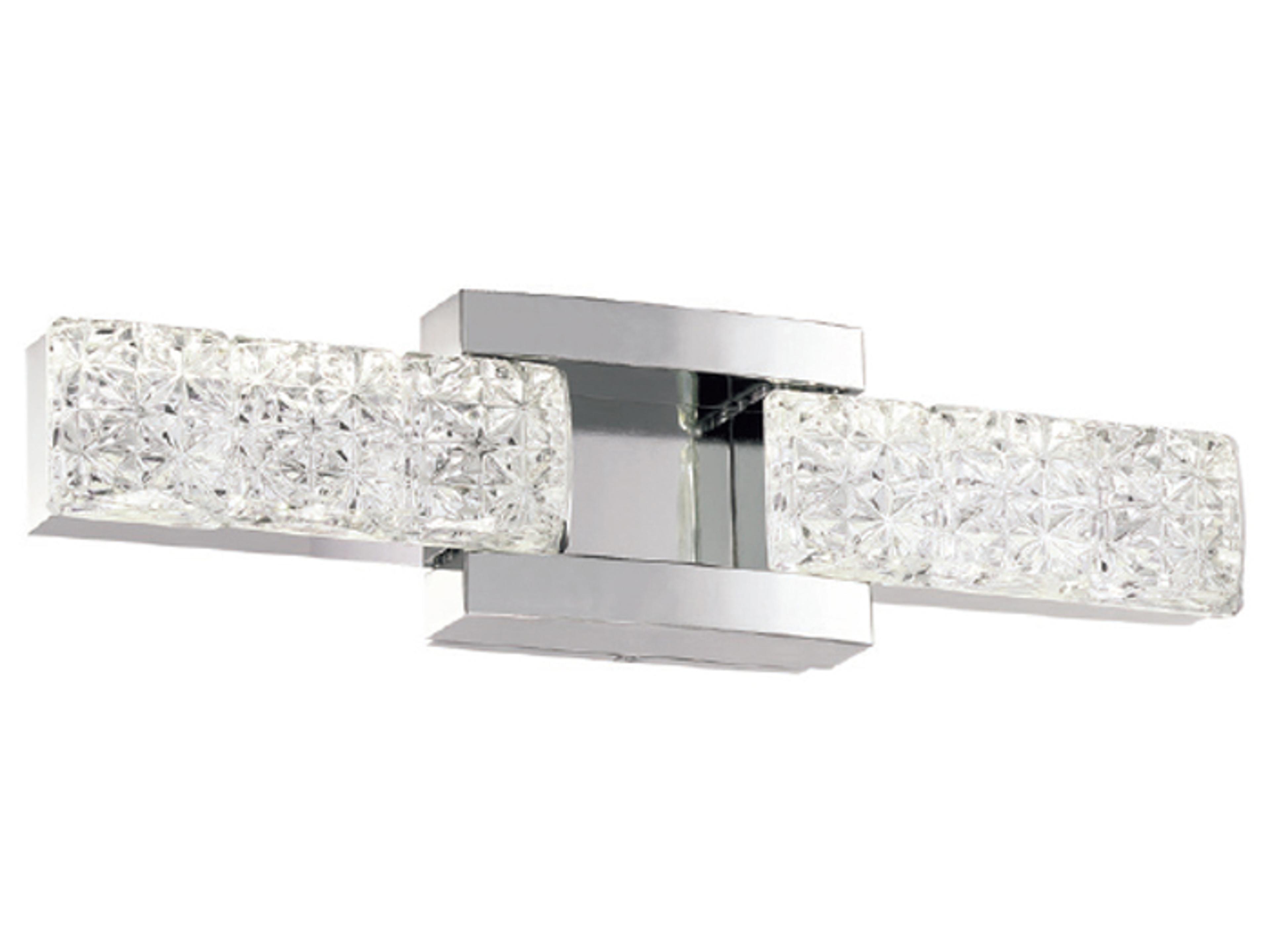 Modern Forms Sofia 1-Light Polished Nickel Crystal LED Vanity Light