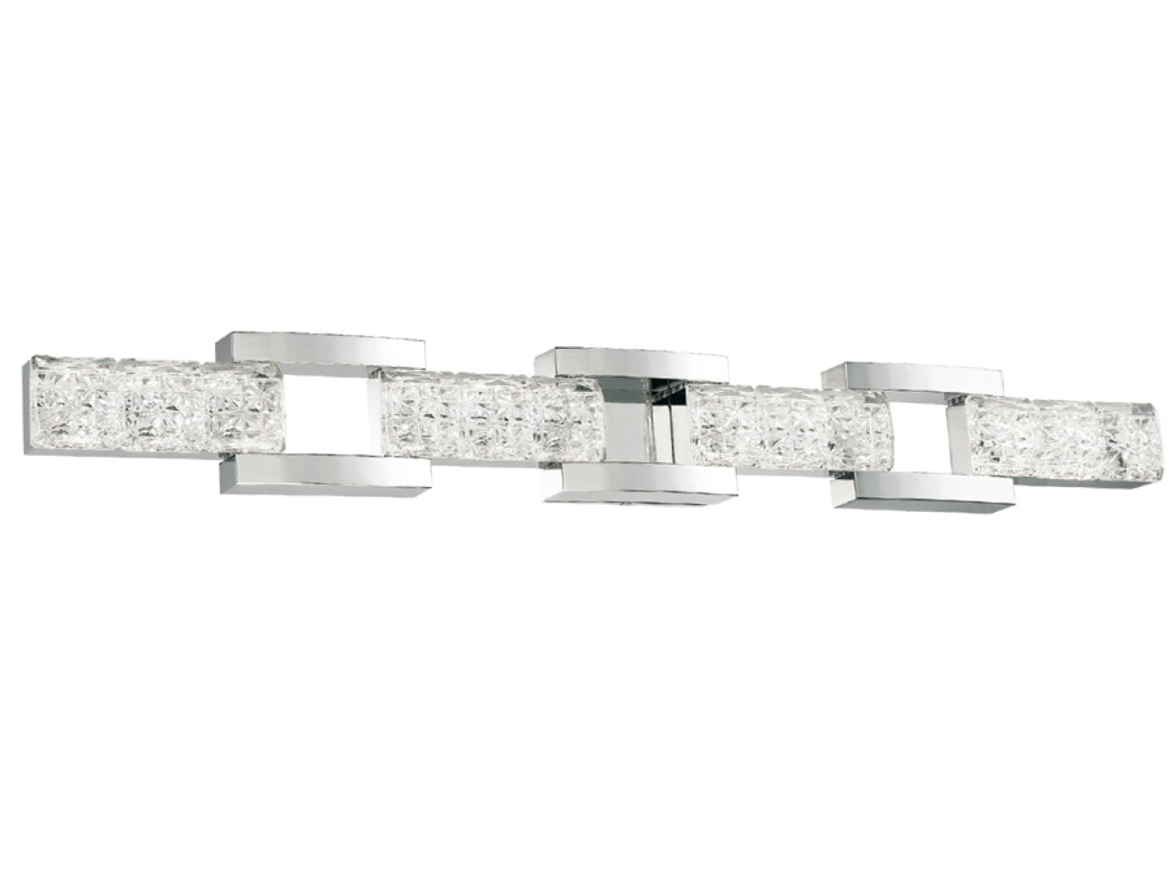 Modern Forms Sofia 3-Light Polished Nickel Crystal LED Vanity Light