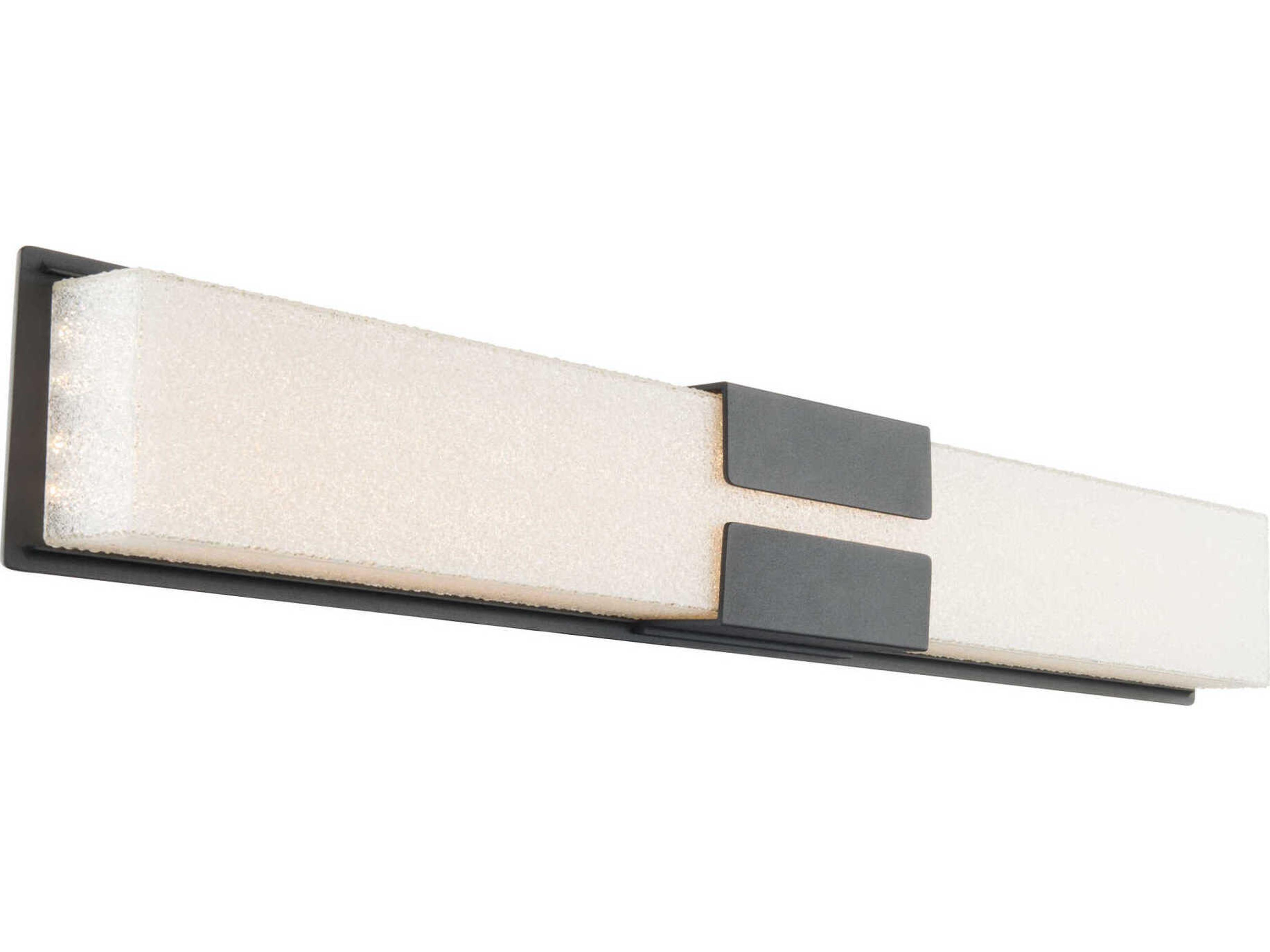 Modern Forms Vodka 1-Light Black Glass LED Vanity Light