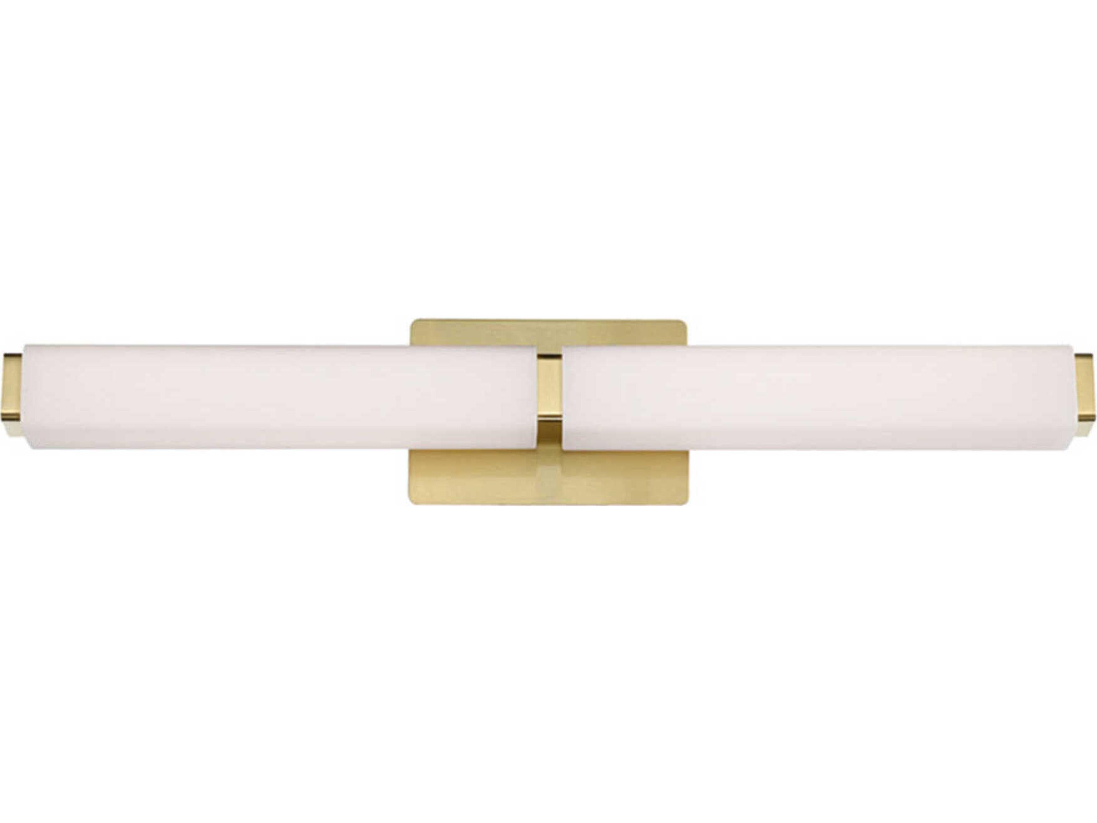 Modern Forms Vogue 1-Light Brushed Brass Glass LED Vanity Light