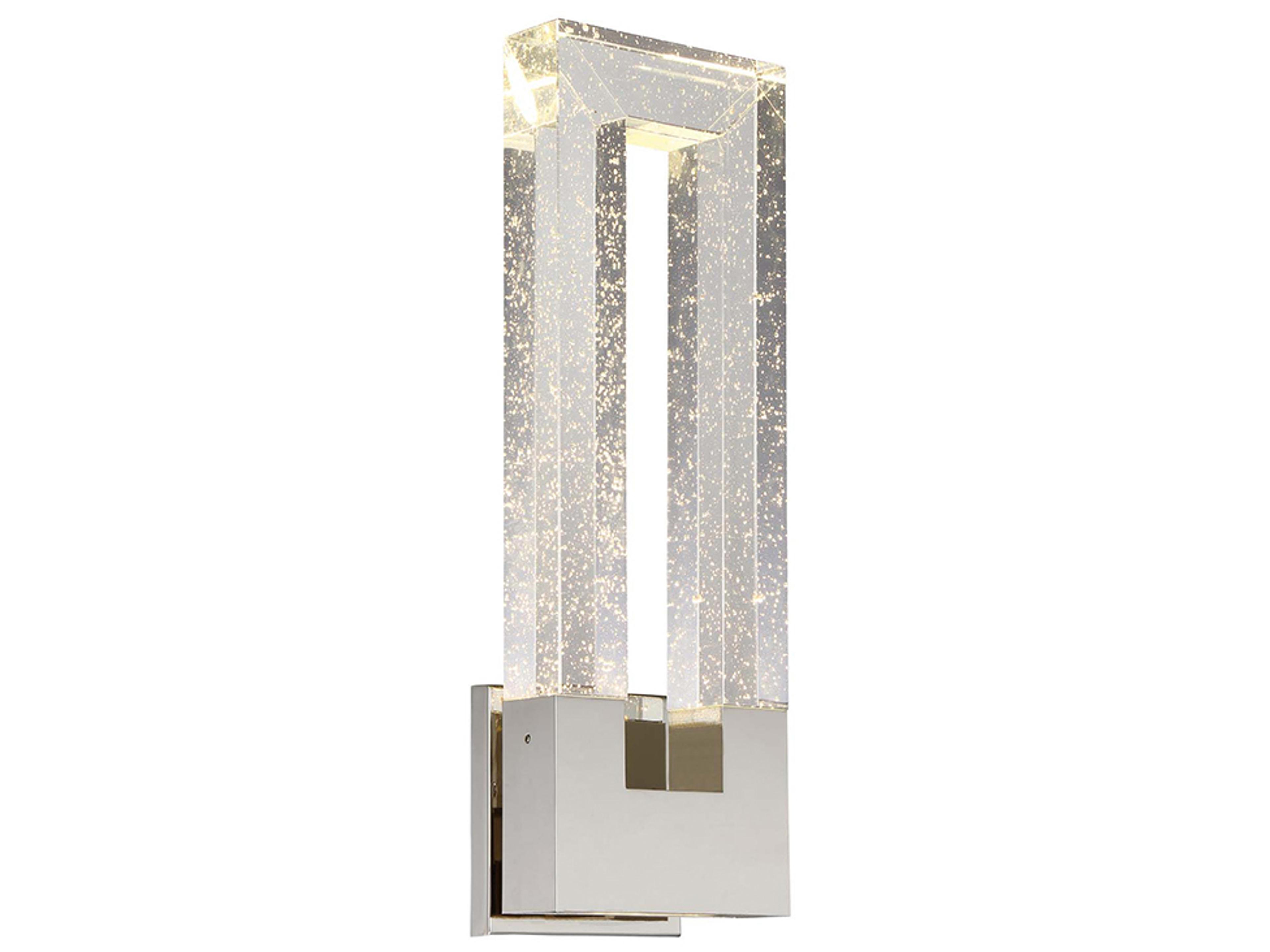 Modern Forms Chill 2-Light Polished Nickel Crystal LED Wall Sconce