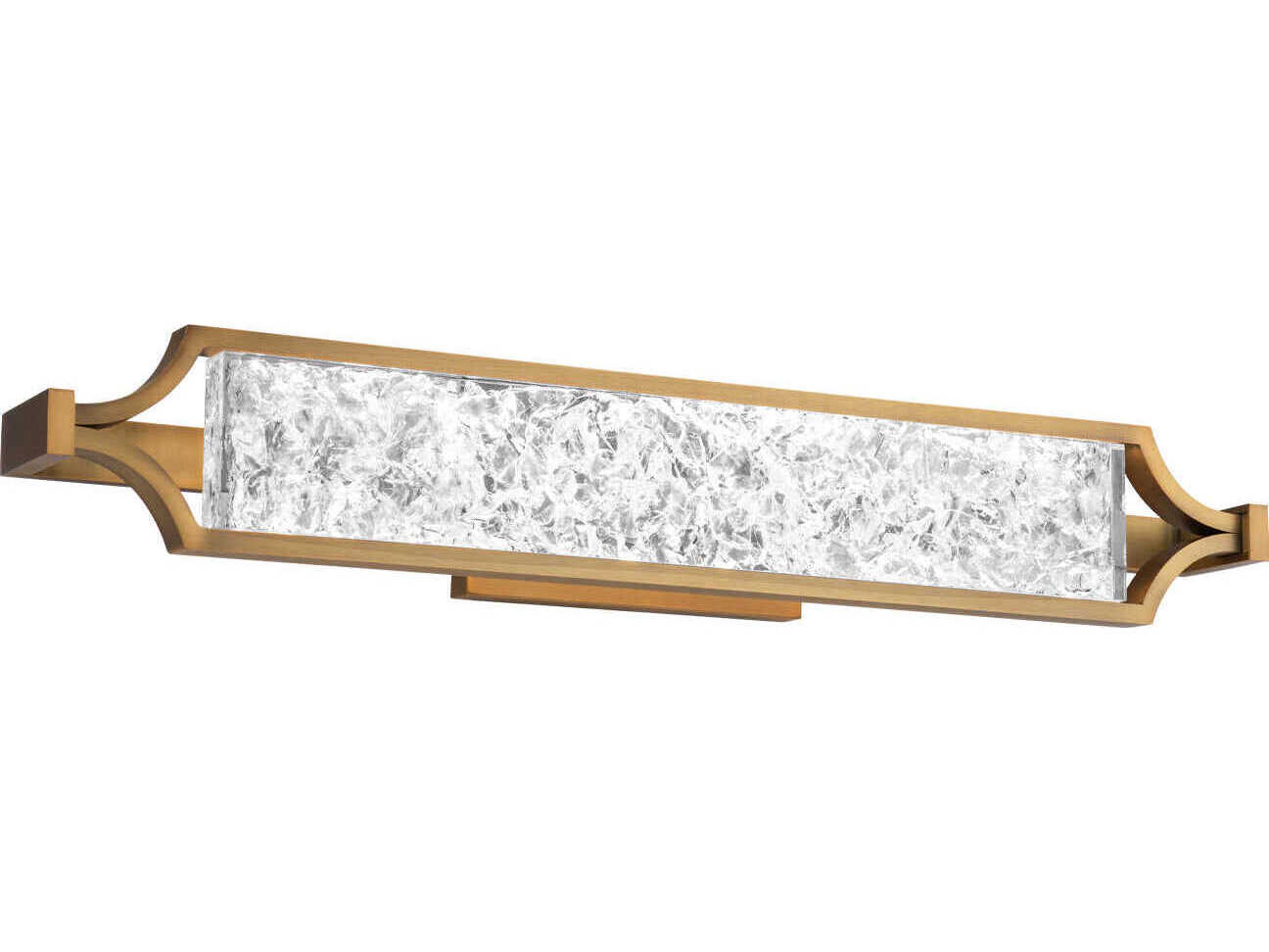 Modern Forms Emblem 1-Light Aged Brass Crystal LED Vanity Light