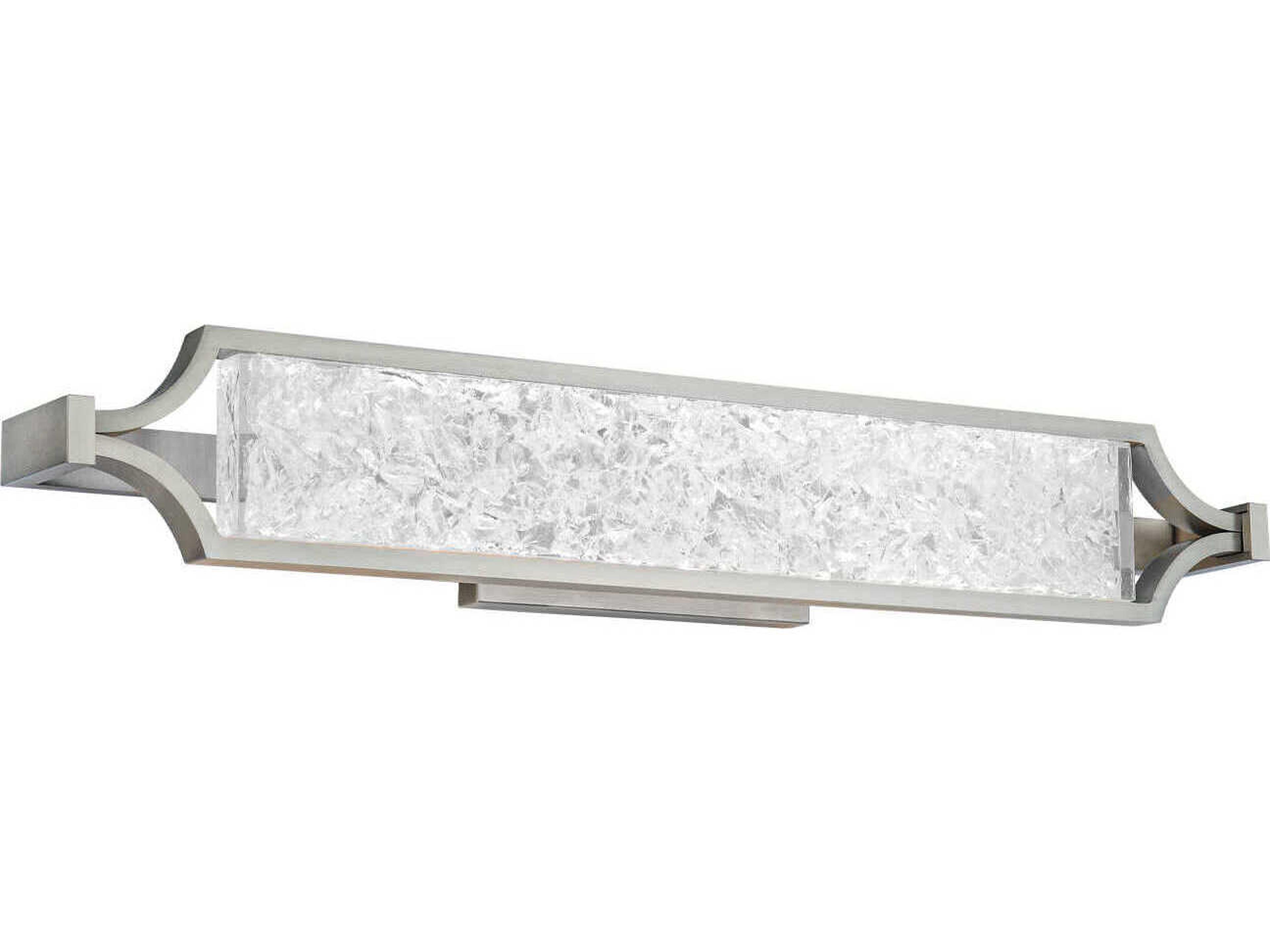 Modern Forms Emblem 1-Light Brushed Nickel Crystal LED Vanity Light