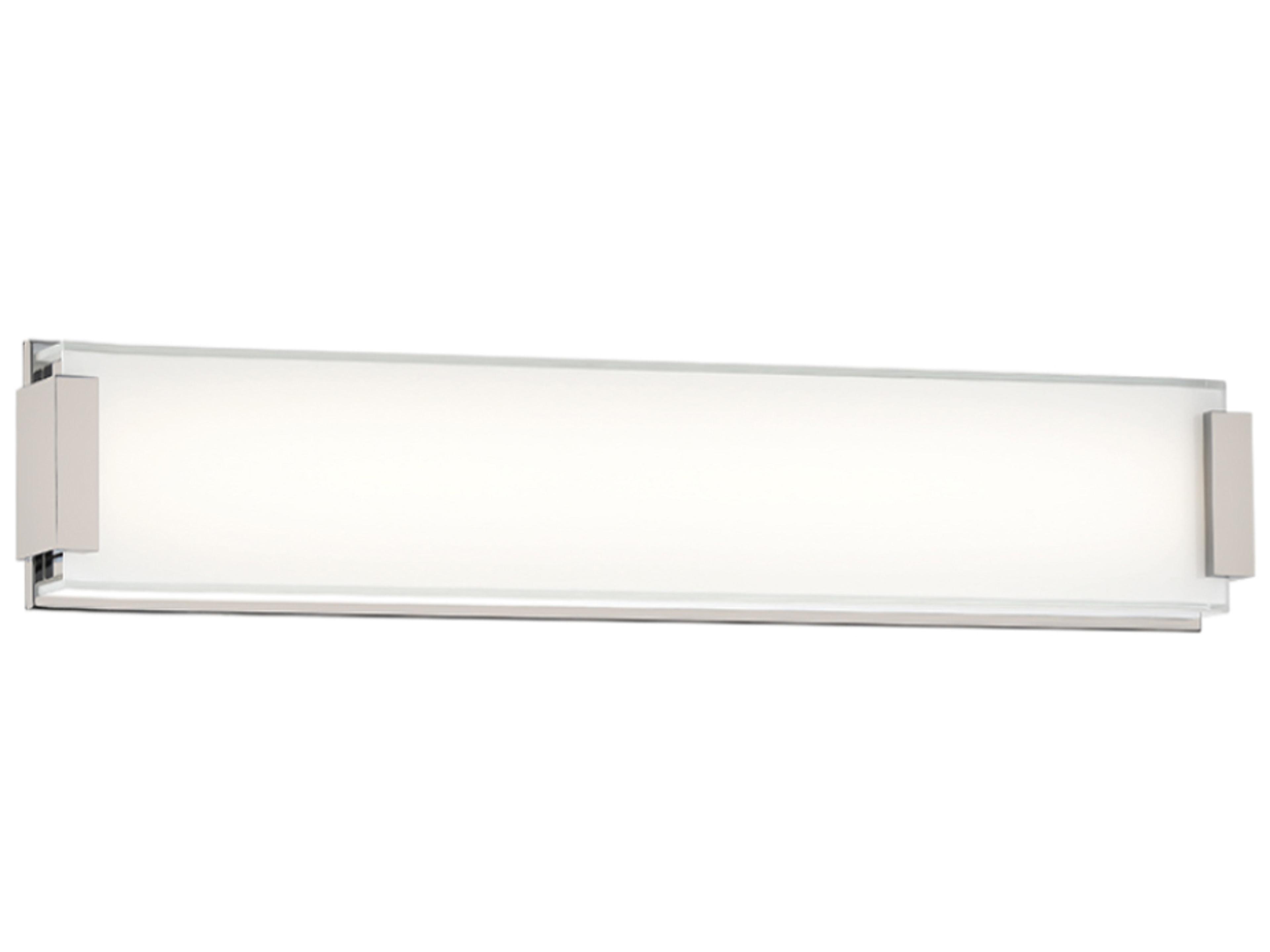 Modern Forms Polar 1-Light Brushed Nickel Glass LED Vanity Light