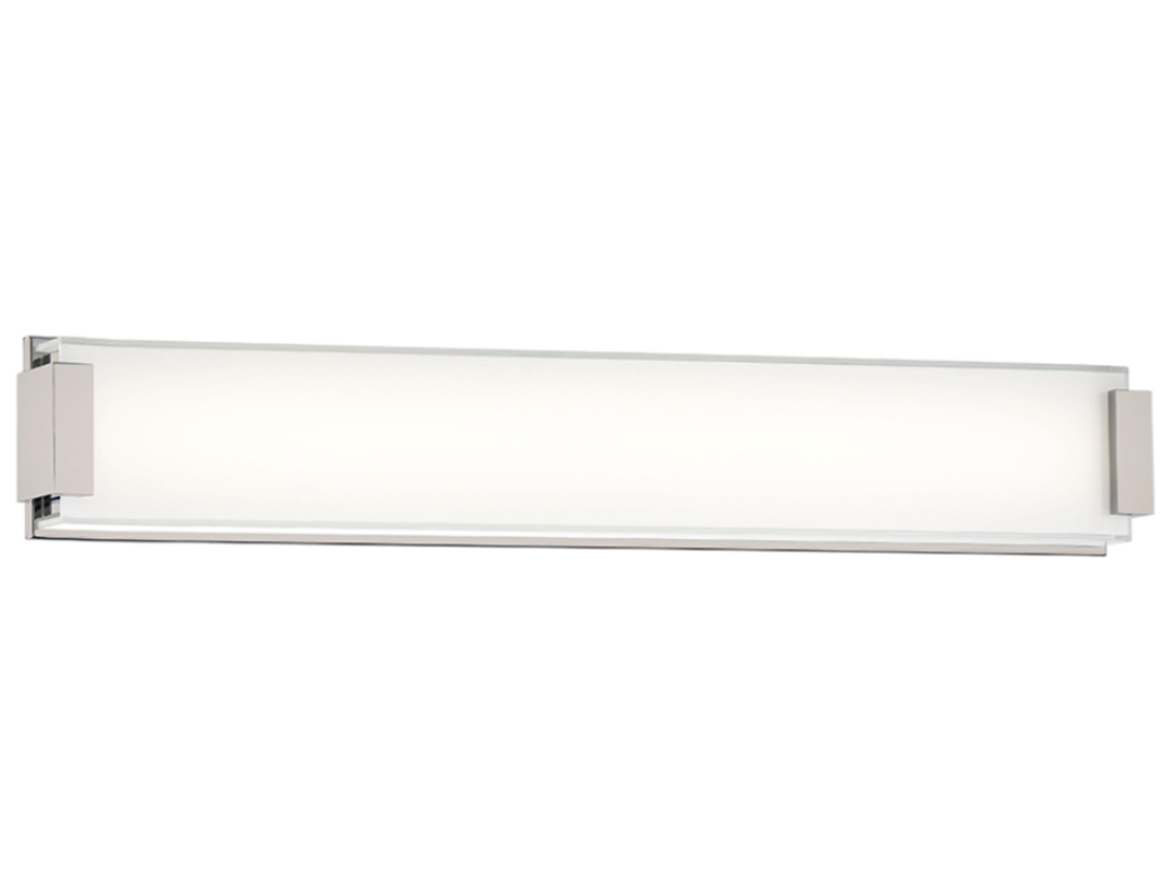 Modern Forms Polar 1-Light Brushed Nickel Glass LED Vanity Light