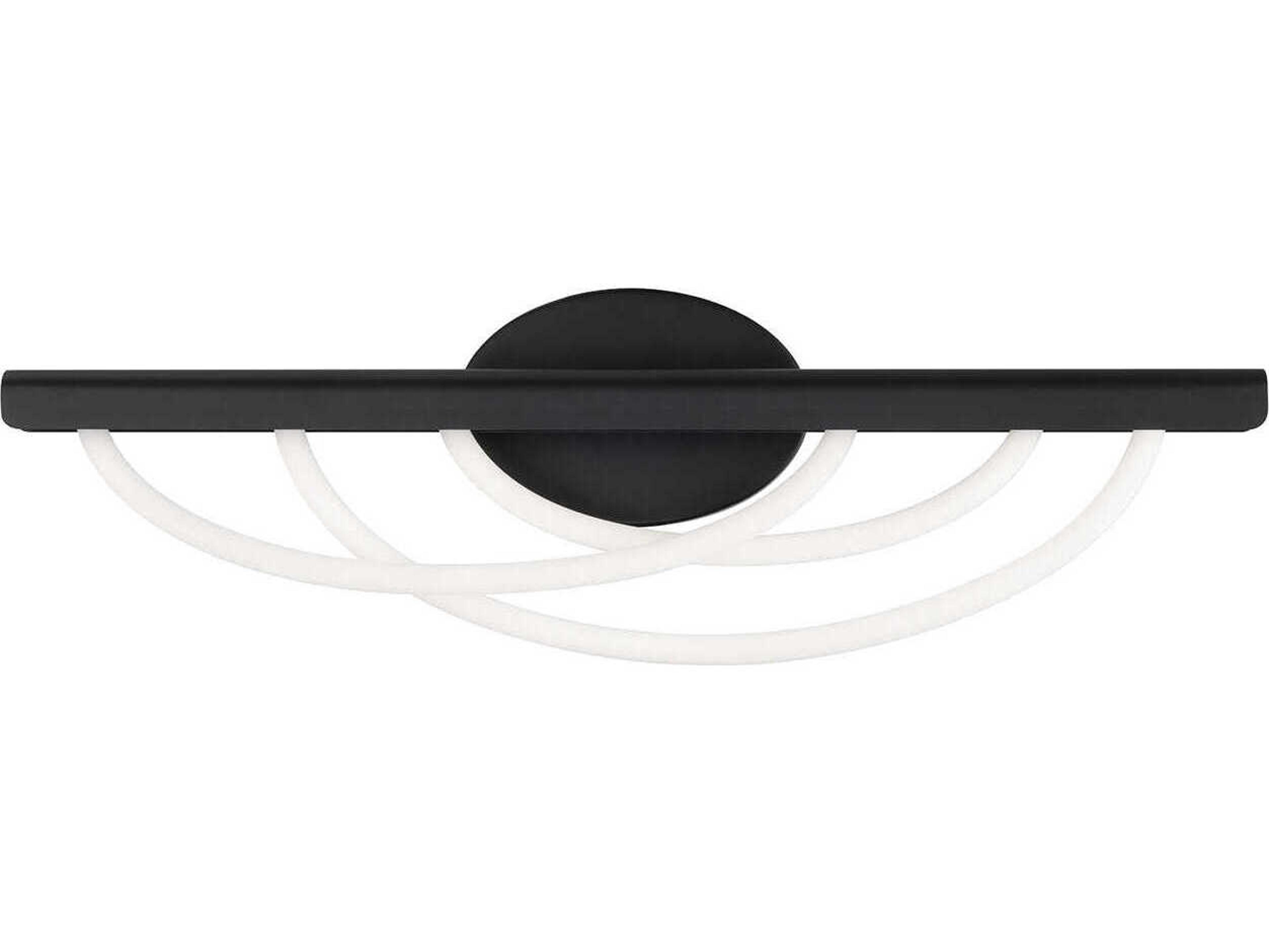 Modern Forms Swoop 3-Light Black Vanity Light