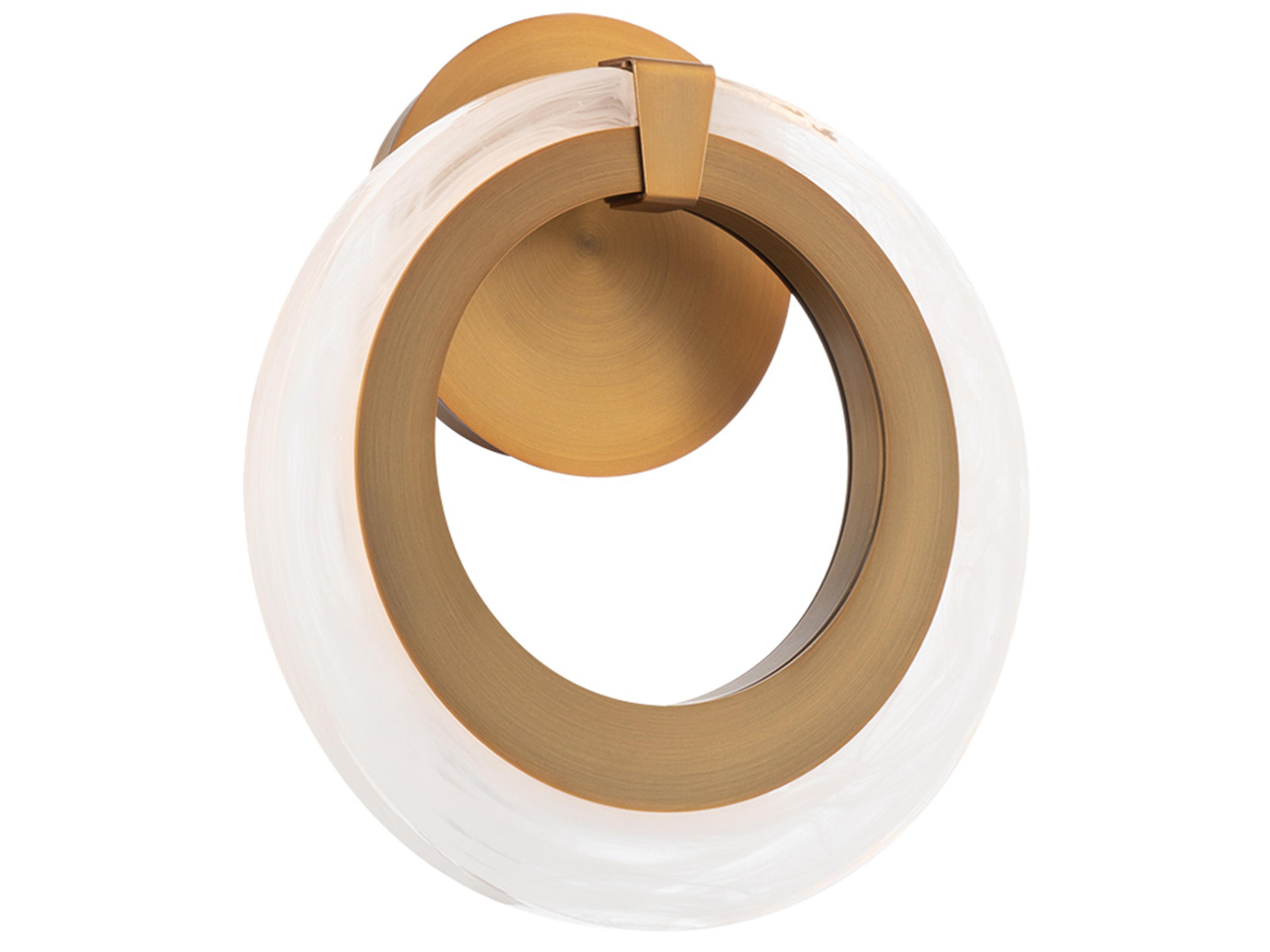 Modern Forms Serenity 1-Light Aged Brass Glass LED Wall Sconce