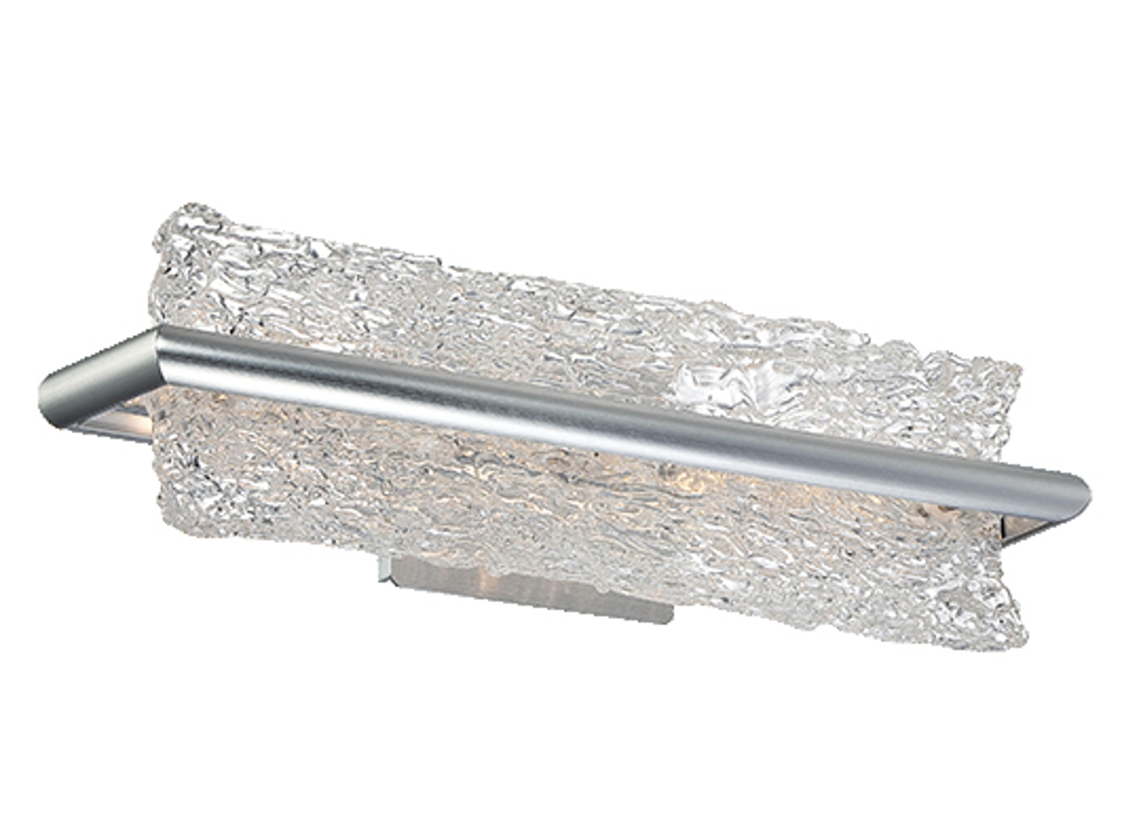 Modern Forms Vetri 1-Light Brushed Aluminum Clear Glass LED Vanity Light