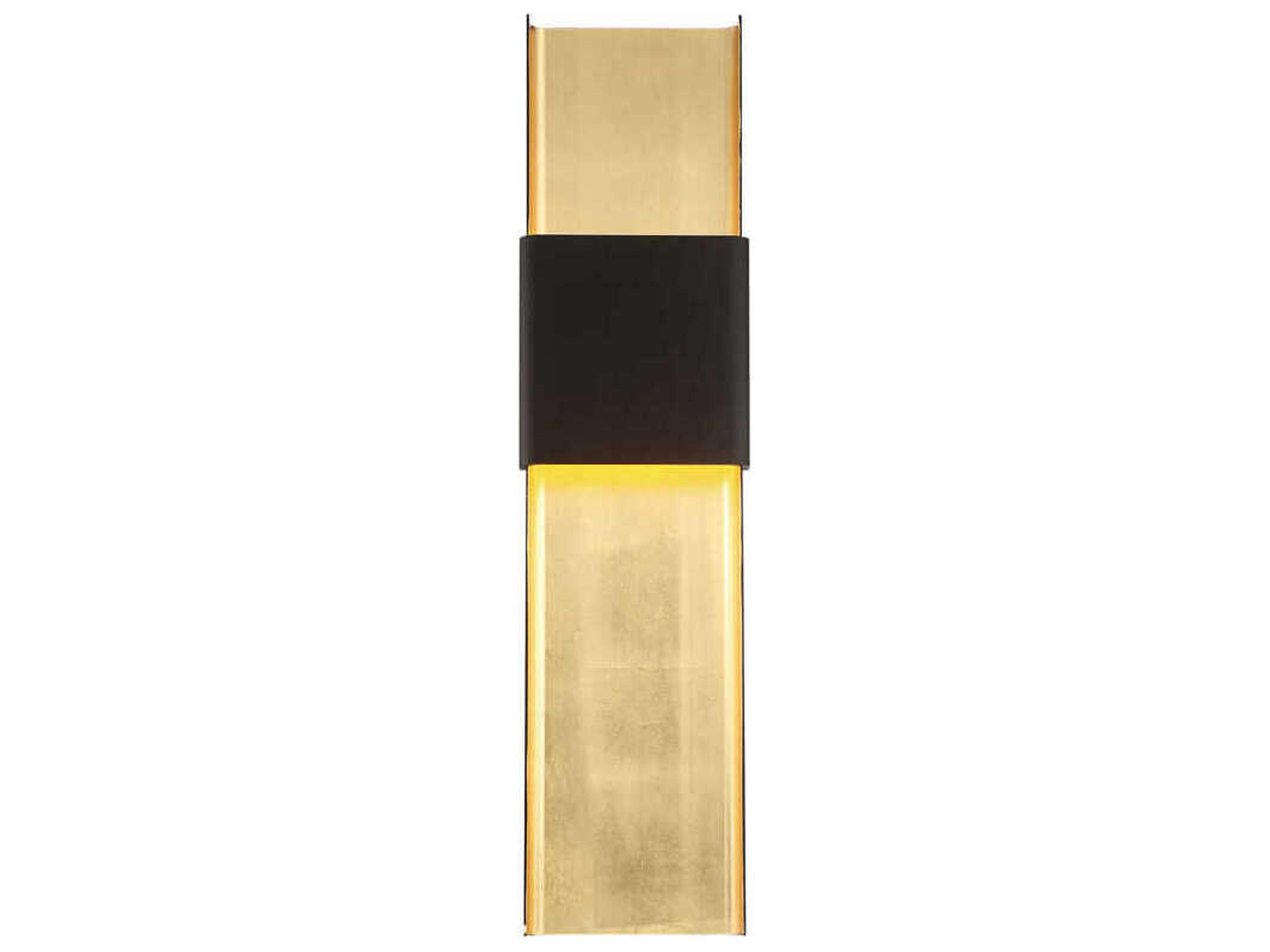 Modern Forms Tribeca 1-Light Bronze Gold Leaf Glass LED Wall Sconce