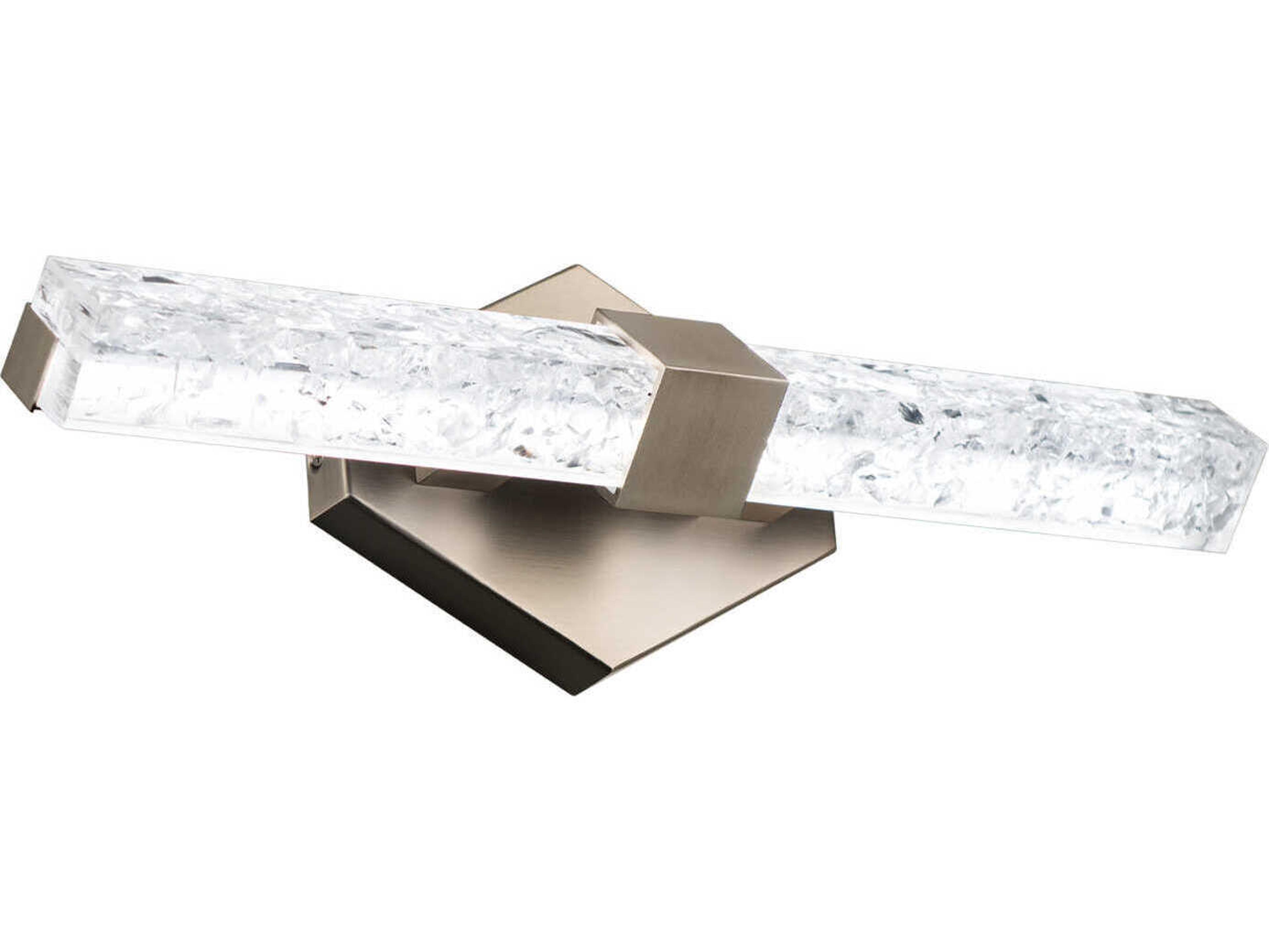 Modern Forms Regal 1-Light Brushed Nickel Crystal LED Vanity Light